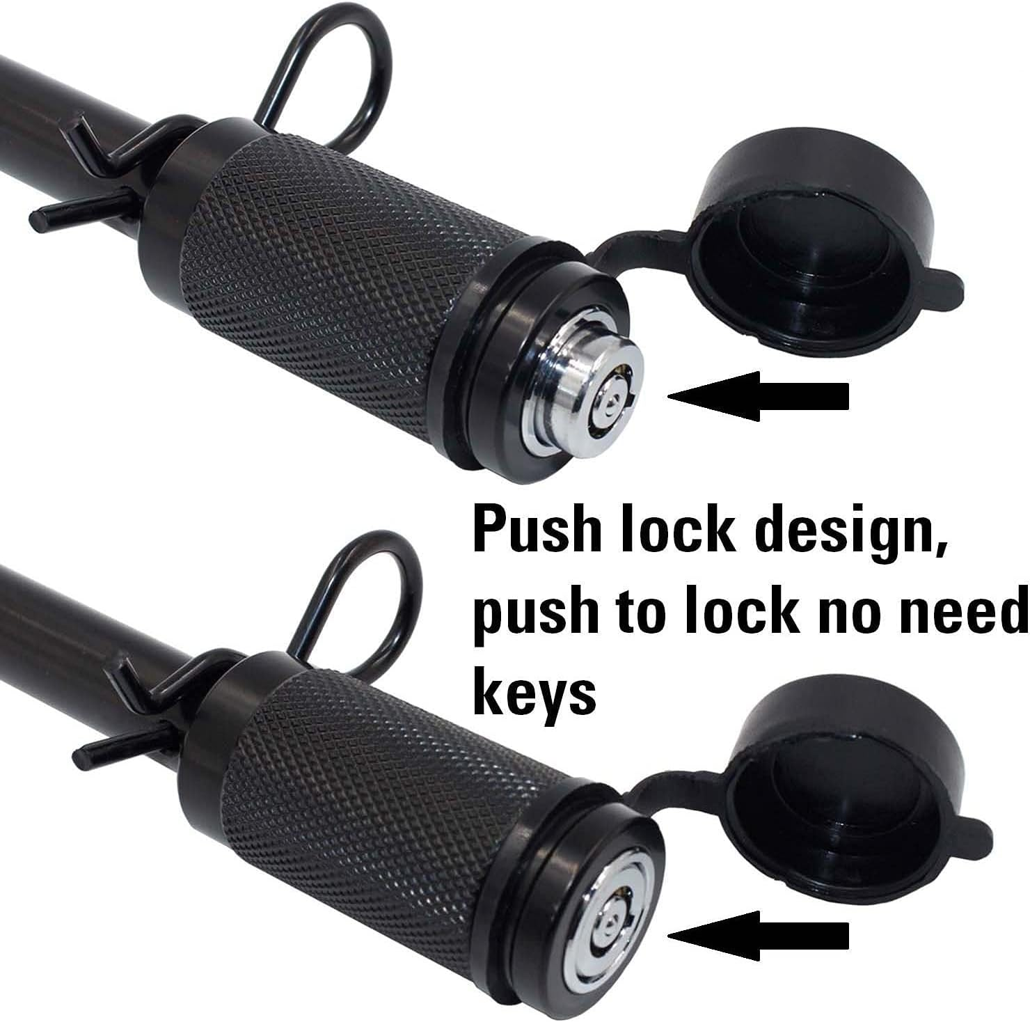 Towworks 79831 Keyed Unique 5/8" Trailer Hitch Lock with Extra Long 4-1/2" Span, Double Safety Tow Hitch Locking Pin for 3" Receivers and Adjustable Channel Mounts image number 3