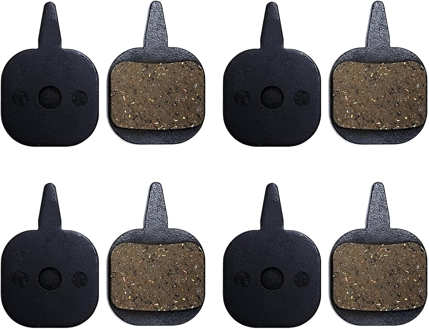 4 Pairs Bicycle Bike Disc Brake Pads Resin Semi-Metallic 4Mm Thickness Compatible with Tektro IO Mountain Bike Replacement Parts Set image number 3