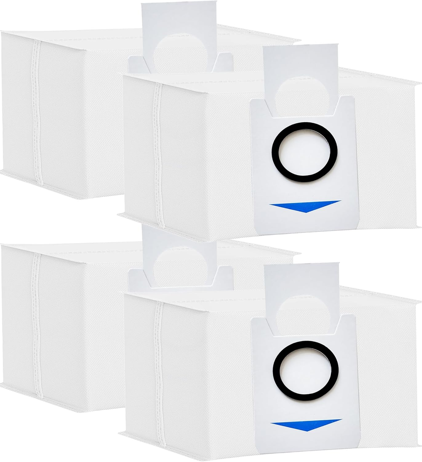 YBVABE 4Pack Vacuum Cleaner Bags for Ecovacs Deebot X1 Omni, X1 Plus, T10 Omni, T10 Plus, T20 Omni, X & T Series Replacement Dust Bags Large 3.3L Capacity image number 1