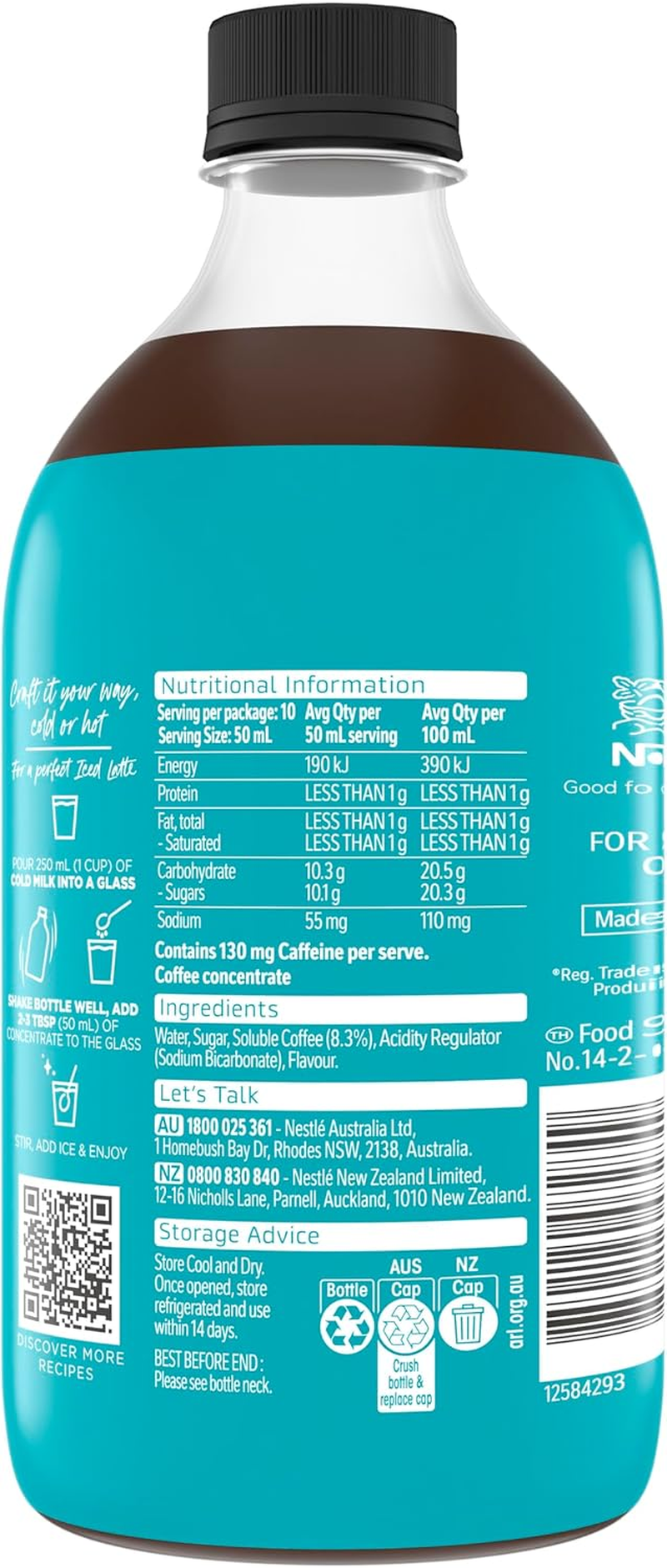 Nescaf&eacute; Espresso Vanilla Flavoured Coffee Concentrate 500 Ml image number 3