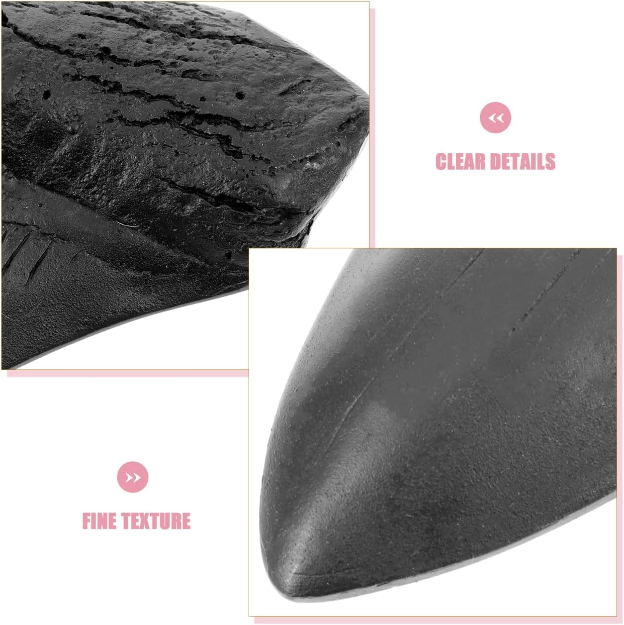 STOBAZA Megalodon Teeth Realistic Giant Shark Tooth Model Resin Collectible for Home Office Paleontological Decor 5.31X4.53X0.79In image number 1