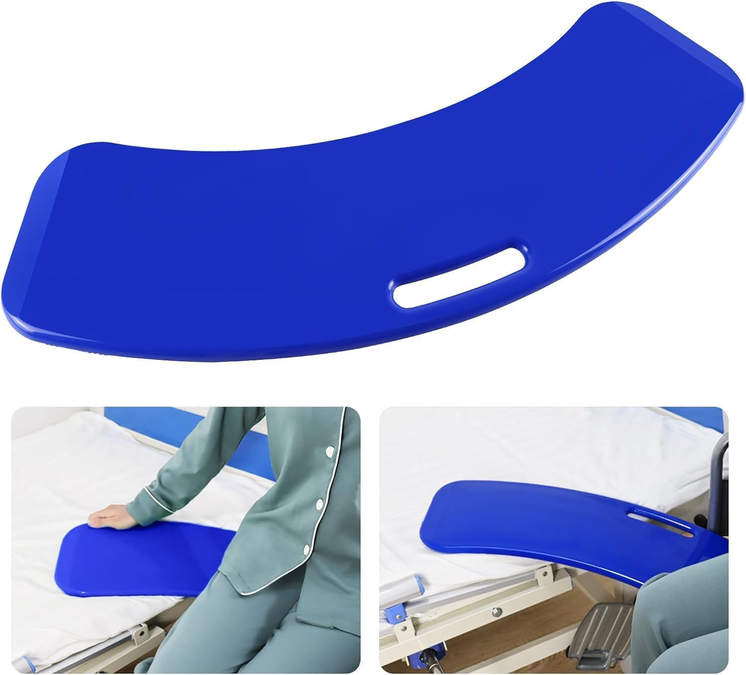 Sliding Transfer Boards Slide Board to Transfer to Wheelchairs, Slide Transfer Assistance Devices for Elderly Slide Boards Hold up to 330 Lbs - Seniors from Bed to Chair,Car,Couch,Toilet (Orange) - Blue image number 6