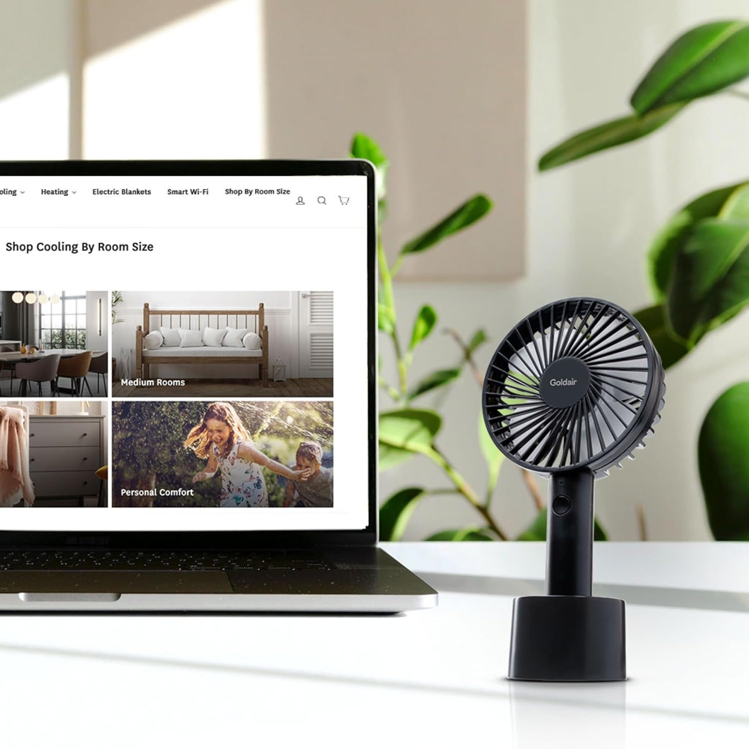 Goldair Rechargeable Handheld Fan, 10 Cm