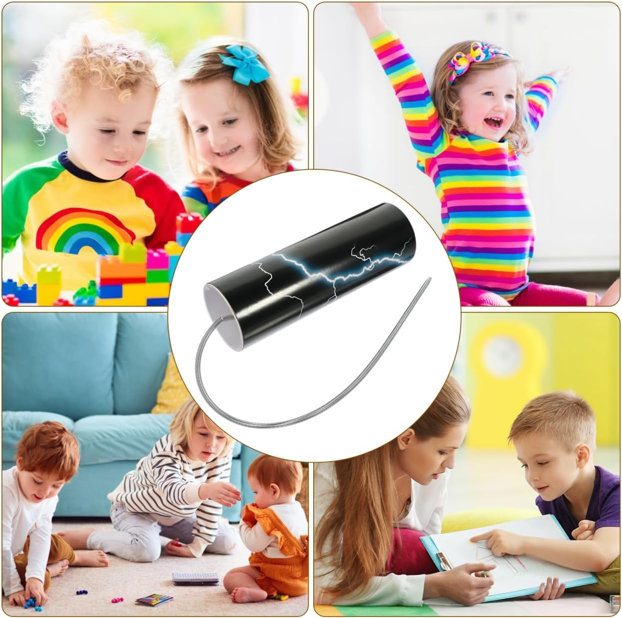 Vaguelly 1Set Sound Making Tube Spring Drum Percussion Instrument for Boy Girl Music Performance and Drum Toy Teens and Adults image number 3