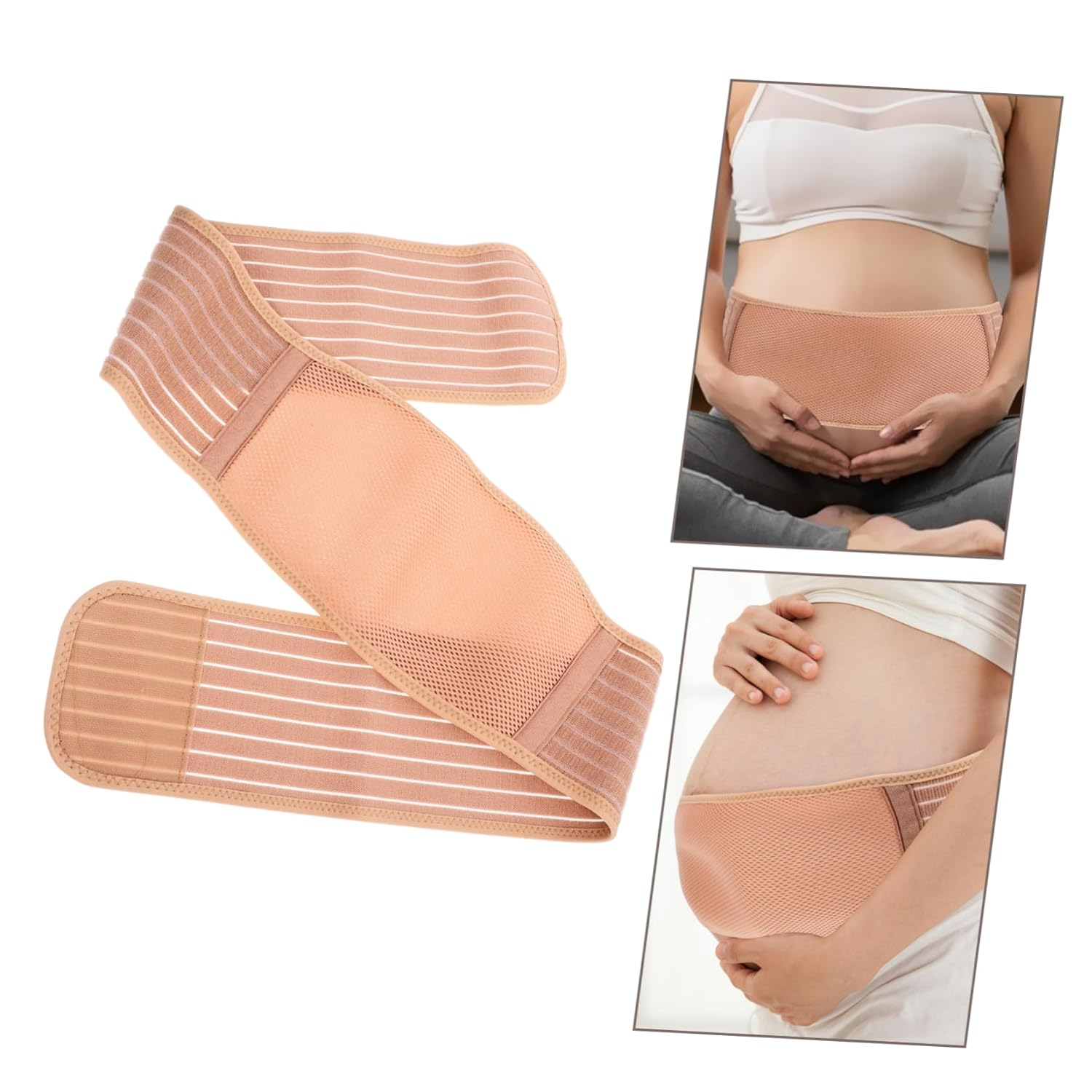Beavorty Pregnancy Belly Band Maternity Support Belt Abdomen Band Belly Belts Brace Lightweight Waist Support