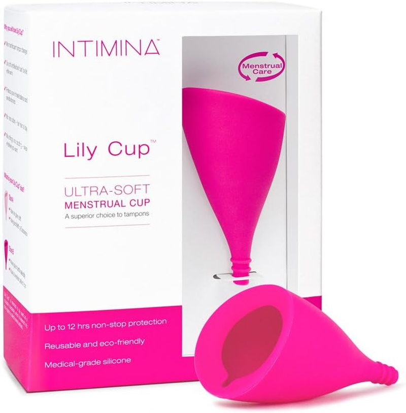 Intimina Lily Cup - Thin Menstrual Cup, Period Cup, Disposable Menstrual Cups with up to 8 Hours Use (Size B) image number 1