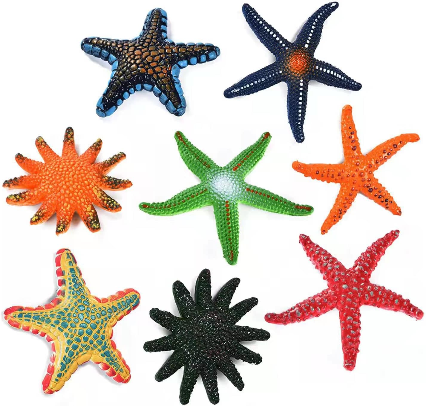 8 Pcs Diving Starfish Pool Toy Colorful Big Starfish Set Summer Swimming Diving Toys Set Dive Throw Toy Set Underwater Swimming Toy image number 4
