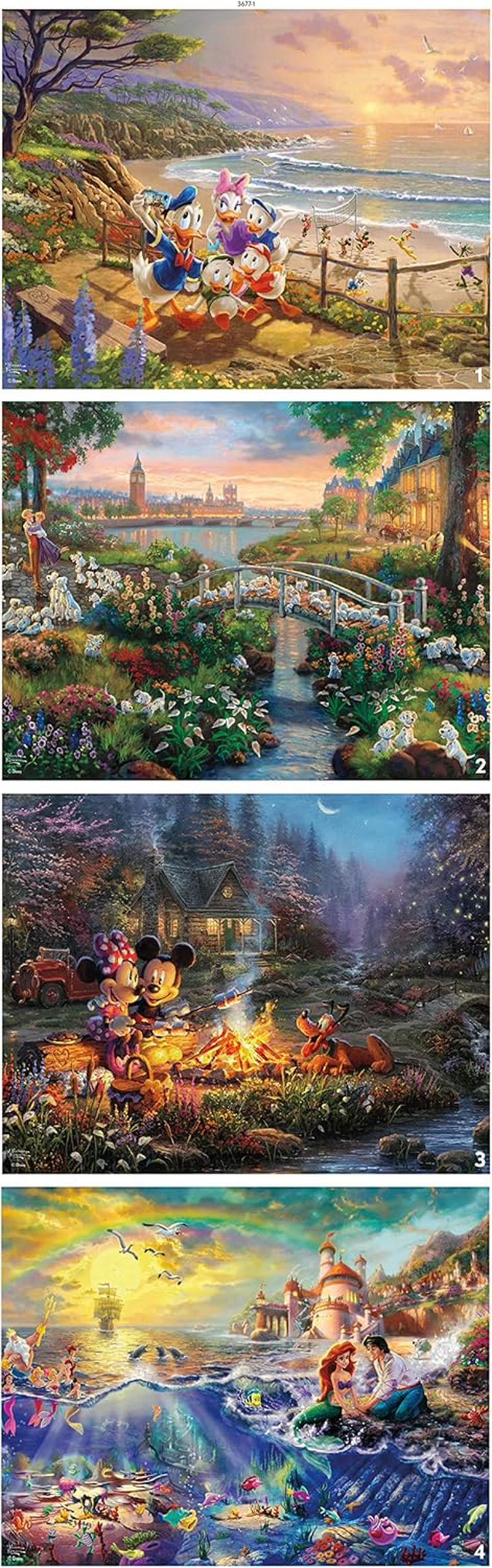 Ceaco Kinkade Disney Dreams 4-In-1 Series 10 Jigsaw Puzzle (500 Pieces)
