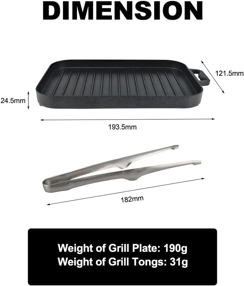 Fire-Maple Sunflower Camping Griddle Plate with Stainless Steel Tongs Compact Aluminium Alloy Mini Grill Pan Set - Portable Gas Heating Kit for Outdoor and Indoor Use image number 6