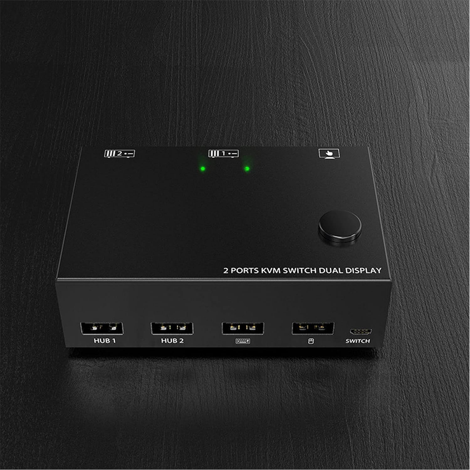 KVM Switch HDMI 2 Port Box, Dual Monitor KVM Switch HDMI 2 Port for 2 Computers Laptops, Support 3840X2160 at 30Hz, 1920X1080 at 60Hz, HDCP 2.0 Standard image number 3