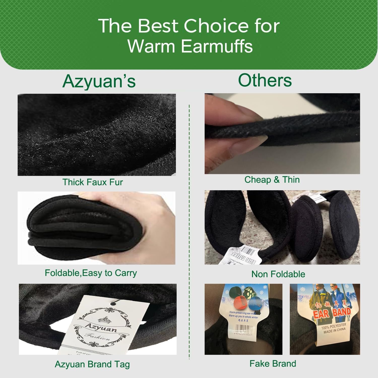 Unisex Classic Fleece Foldable Earmuffs Winter Accessory Outdoor Earmuffs image number 5