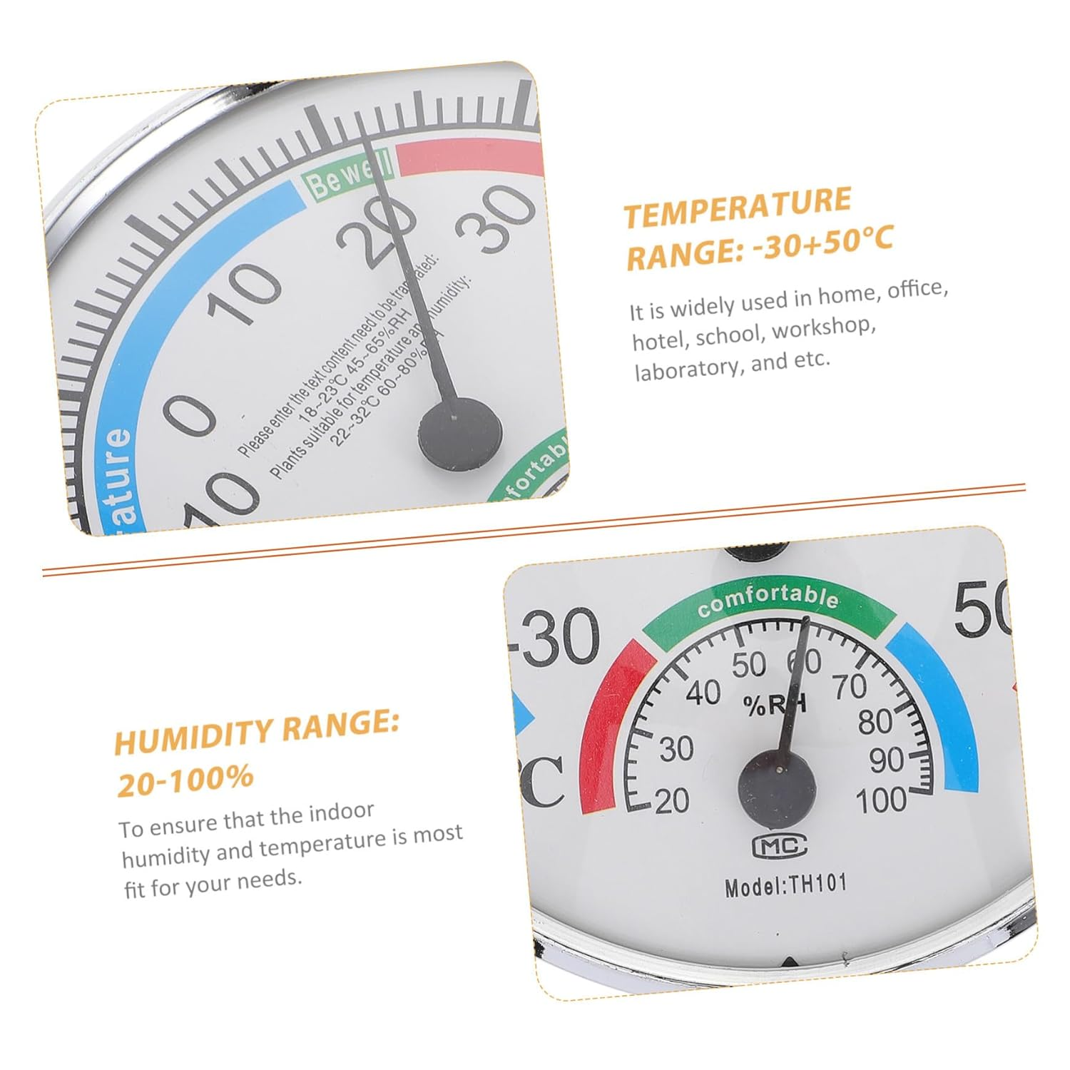 Balacoo 2-In-1 Hygrothermograph and High Precision Temperature Humidity Meter for Home and Sauna Use, Professional Sauna Thermometer Hygrometer Accurate Indoor Outdoor Readings image number 3