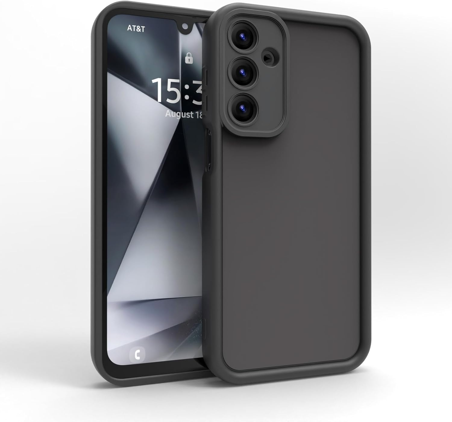 Panxcase Case for Samsung Galaxy A56 5G - Mobile Phone Case Silicone Case Soft Thin Lightweight Elegant Design Camera Protection Shockproof Scratch-Resistant Slim Protective Case (Black, Flowers)