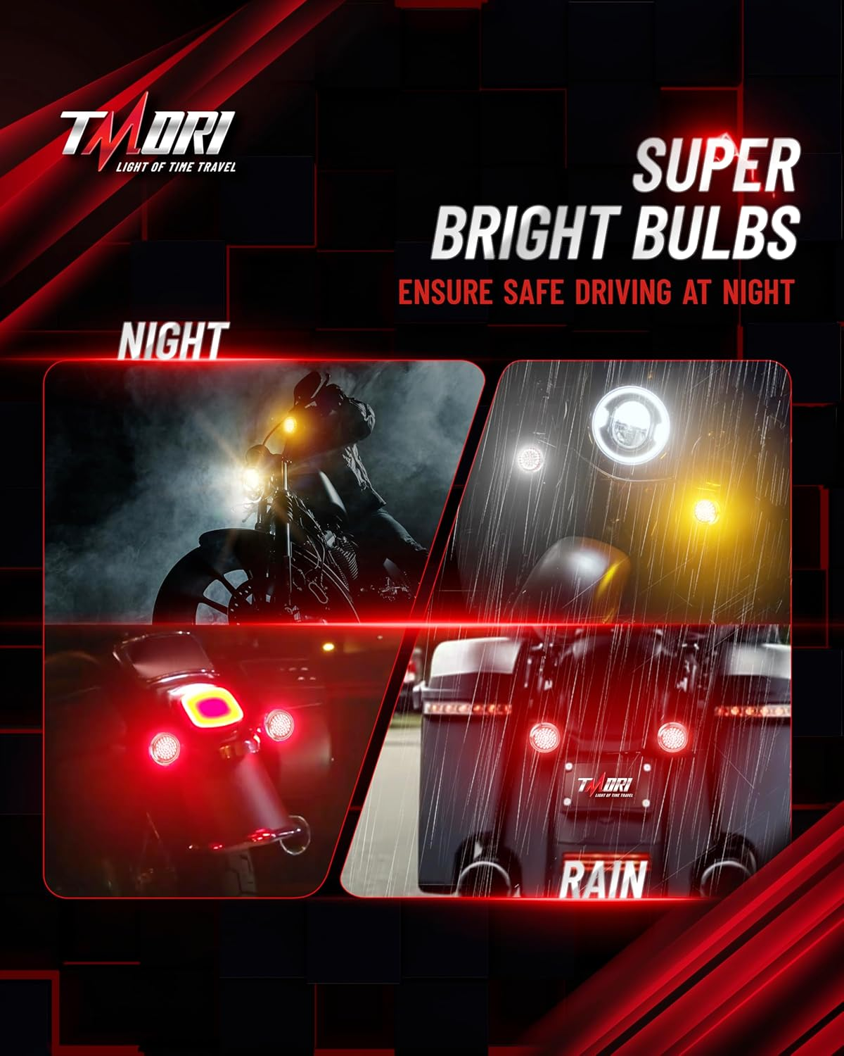 1157 Front Rear LED Turn Signals 2 Inch Bullet Motorcycle Turn Lights Indicator with Smoke Lens Compatible for Motorcycles Harley Dyna Softail Touring Street Glide Road King 1986-2024 image number 6