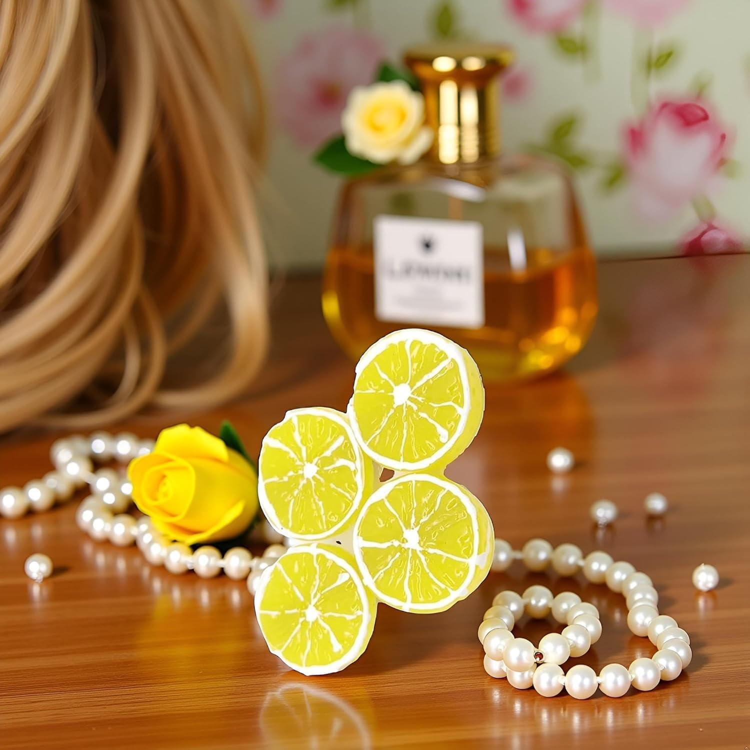 4Pcs Double Lemon Slices Hair Clips Lemon Hair Clip for Women Girls Bangs Side Hairpins Creative Barrettes Duckbill Hair Accessories Clips and Barrettes Decoration image number 6