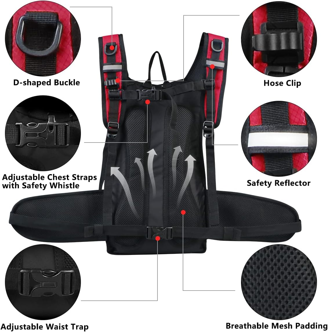 Insulated Hydration Pack Backpack with 3L BPA Free Leak-Proof Water Bladder, Keep Liquids Cool for up to 5 Hours, Daypack for Hiking, Running, Cycling, Hunting, Climbing image number 1