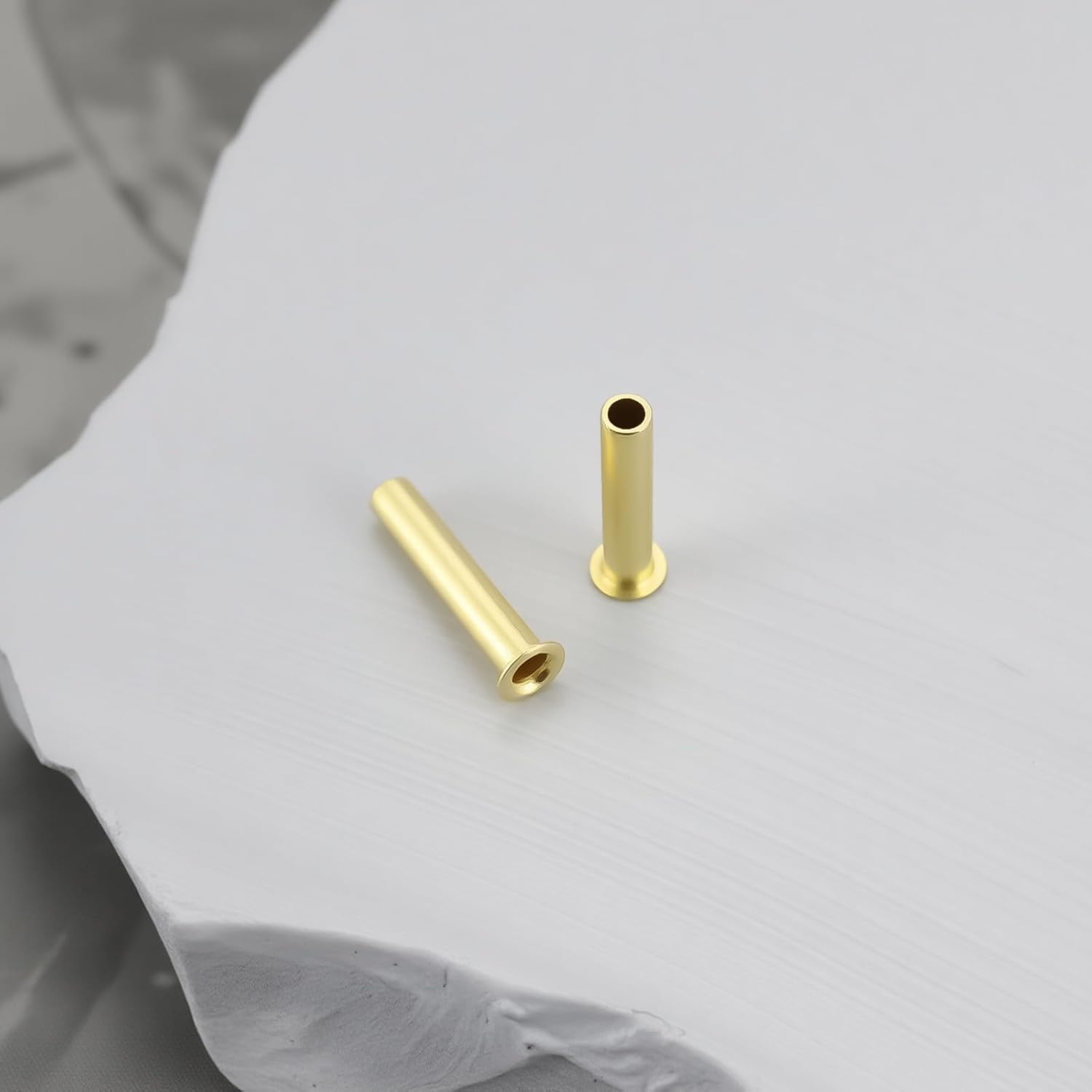 Ecsing 100Pcs Brass Compression Insert Suitable for 1/4Inch Tube Outer Diameter for Water Oil Air Pipe image number 4