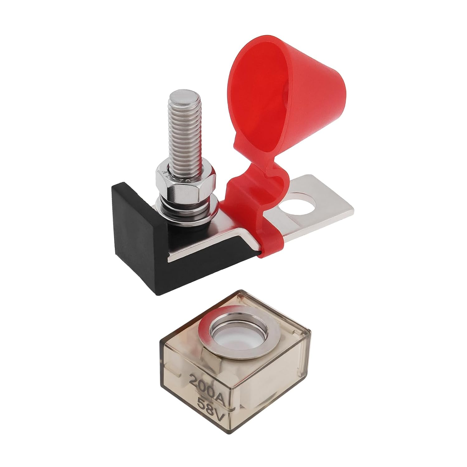 200A 58V Marine Rated Battery Fuse Holder Terminal Fuse Block for New Energy Vehicles Rvs Cruises image number 2