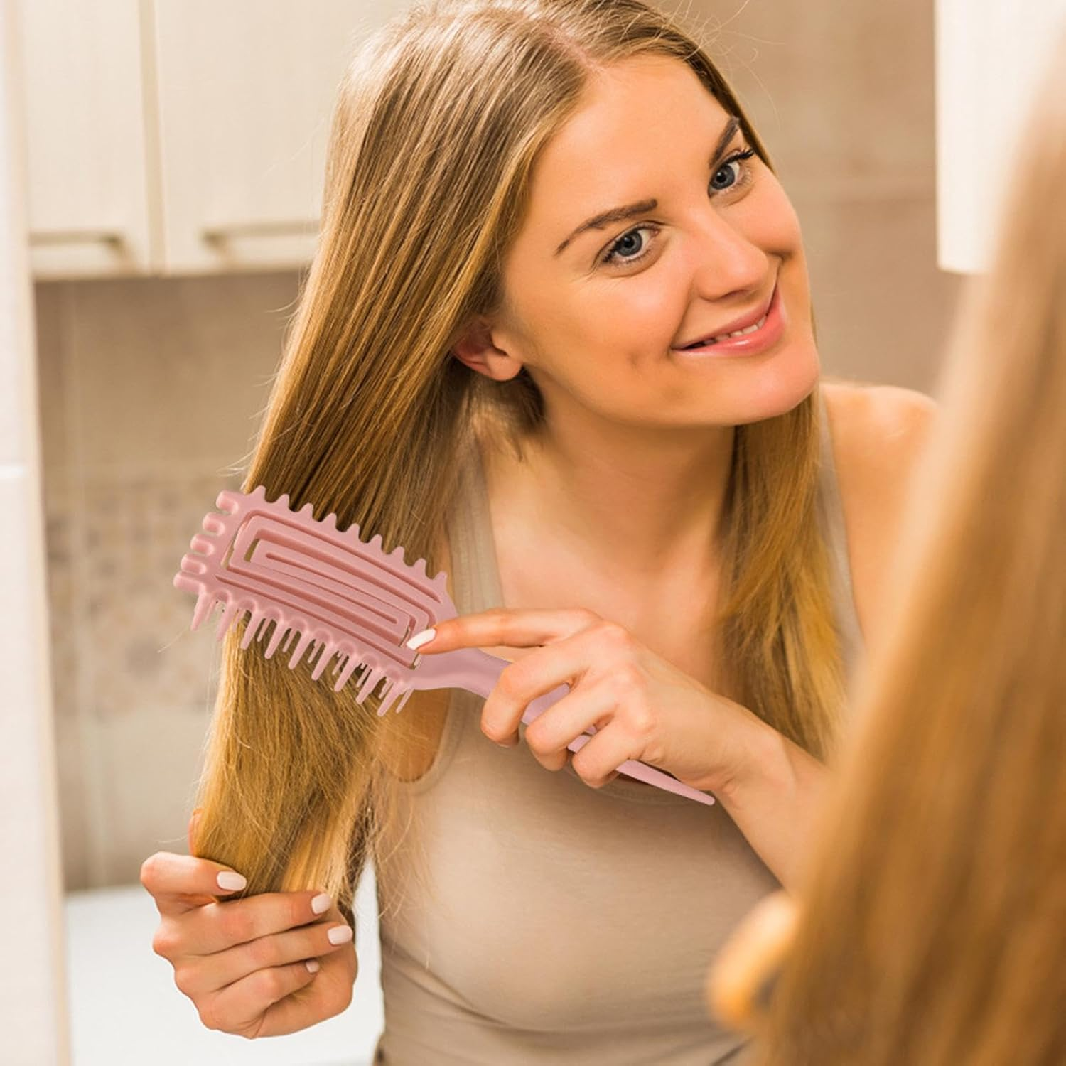 High Top Combs - Three-Pronged Comb - Three-Prong Design Curl Hair Separating Brush, Curly Hair Brush for Curling for Men and Women for Wet Dry Curly Thick Straight Hair image number 4