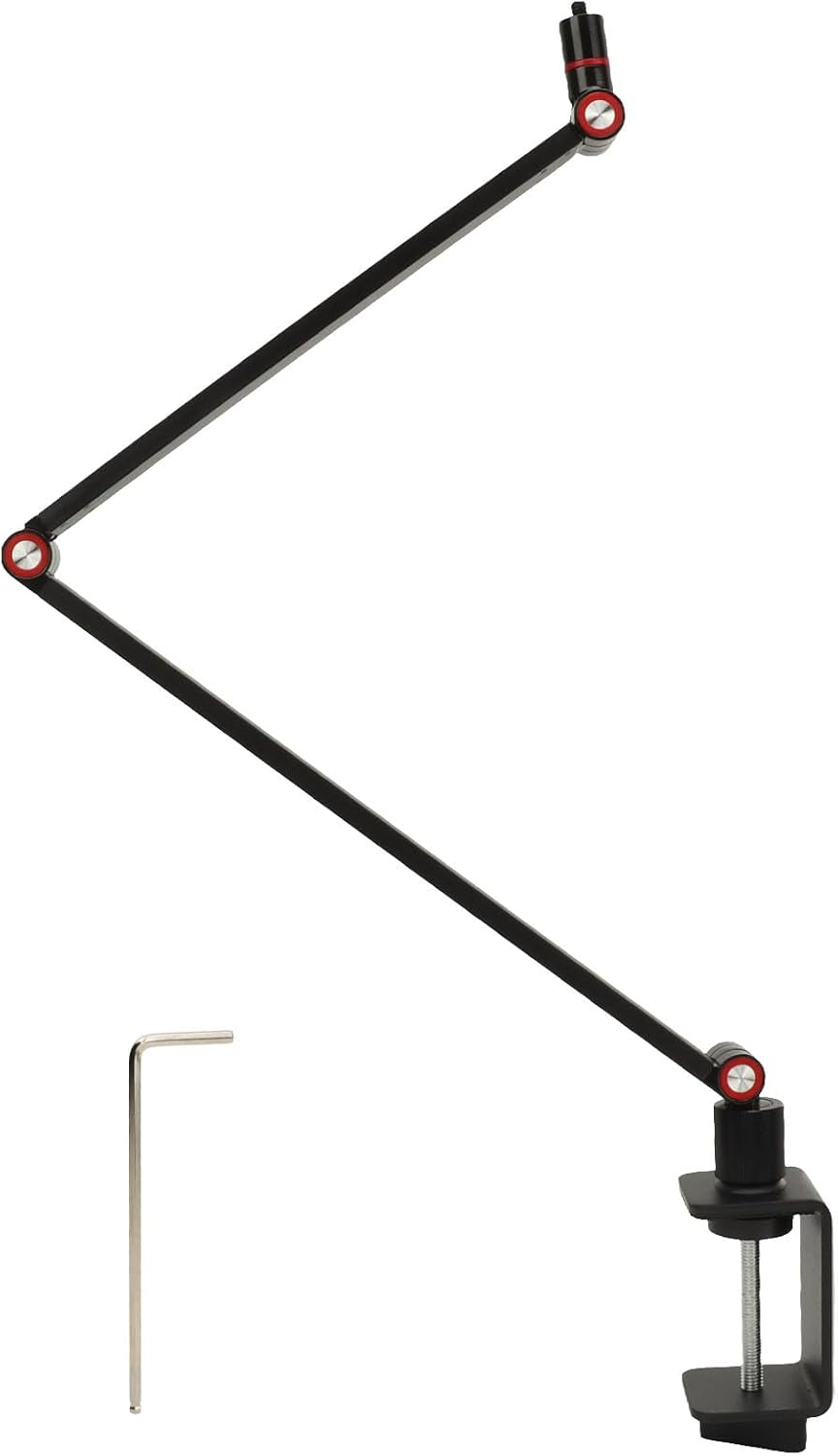 RIZGHWOY High Strength Clamp Desktop Projector Stand, Foldable Rotatable Mini Stand for Camera Projector, Livingroom image number 3