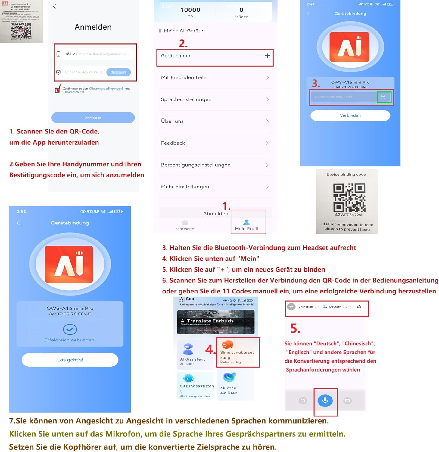 AI Language Translator Earbuds, 3-In-1 Translation Device, Supports 144 Languages and Accents, Real Time Translation with 8 Offline Language Packs, Perfect for Travel, Business and Learning image number 3