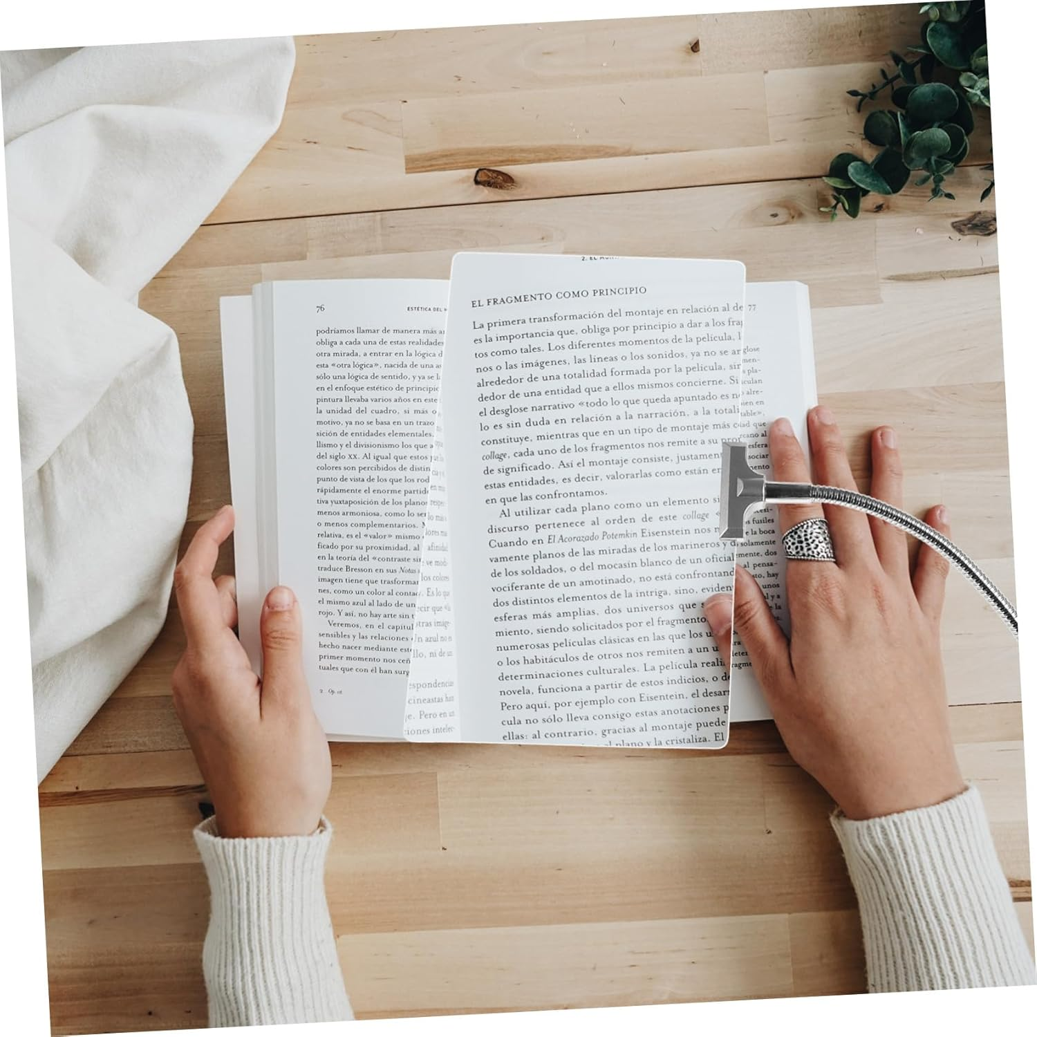 GANAZONO Magnifying Glass with Flexible Tube Stand Super-Large HD Lens for Reading Crafting Screen Magnifier for Computer Monitor Desktop Magnifier in Silver image number 2