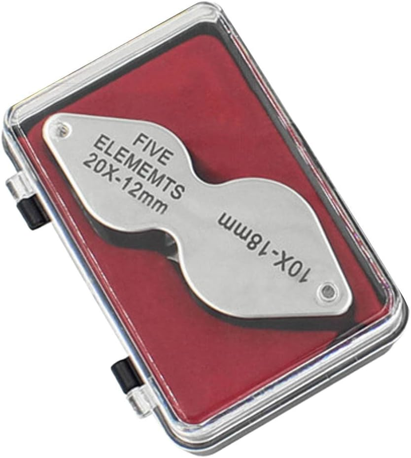 20X 10X Jewellers Loupe Magnifying Glass Triplet Dual Lens with Exquisite For image number 6