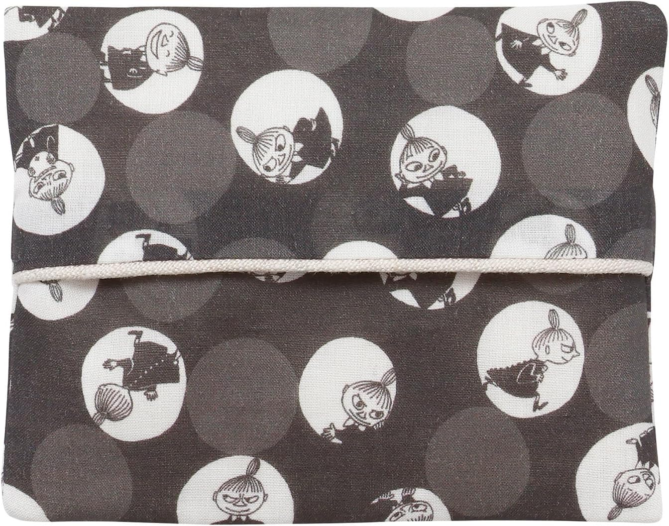 Quarter Report (Moomin) Moomin Pocket Tissue Case, Cloth Mobile Phone, Various Forest Cloud, Approx. W 4.9 X H 3.7 Inches (12.5 X 9.5 Cm), Made in Japan