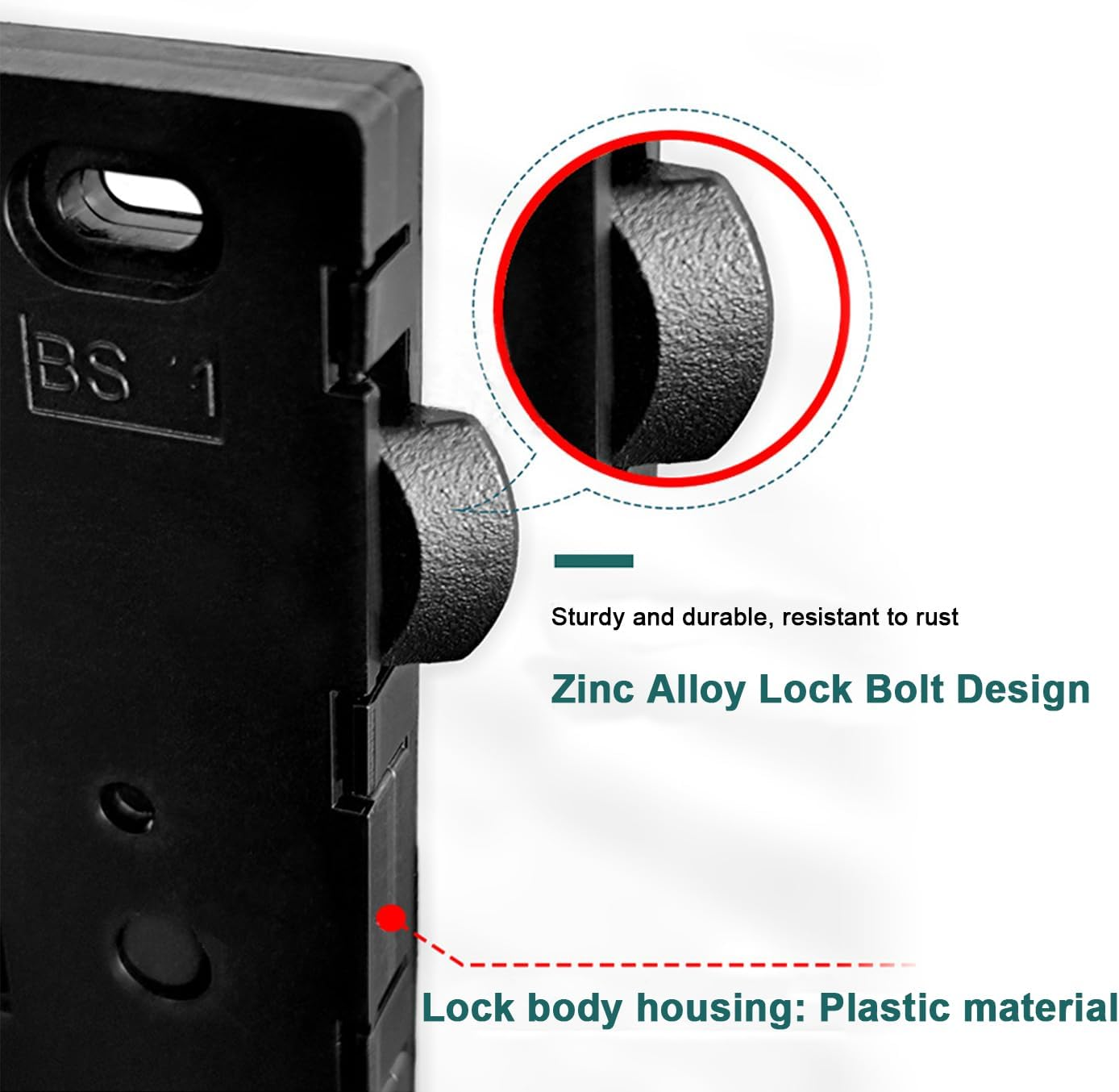 RV Screen Door Latch (Right Hand),Window Zinc Alloy Door Latch Handle Kit,Zinc Alloy Screen Door Handle Latch Replacement Kit for RV Camper,Motorhome,Travel Trailer image number 4