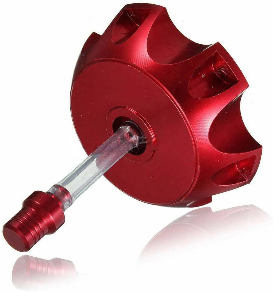 TDR Red Gas Fuel Tank Cap with Breather for Dirt Pit Bike XR50 CRF50 CRF70 SSR Thumpstar, Aluminum Petrol Tank Vent Cap, Compatible with 4-Stroke Motorcycles image number 2