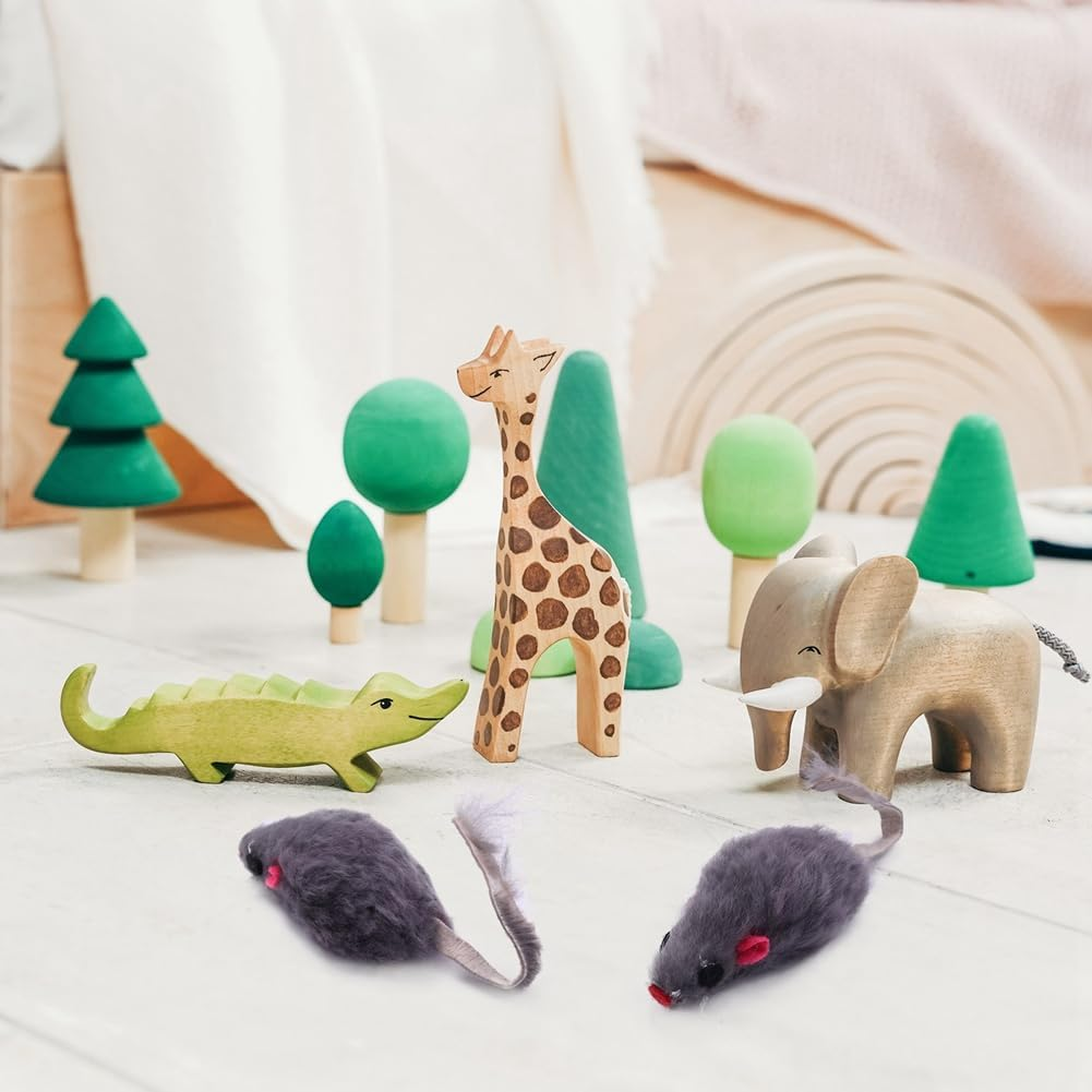 Real Rabbit Fur Mice Toys Pet Toy Children'S Toys 24-Pack image number 2