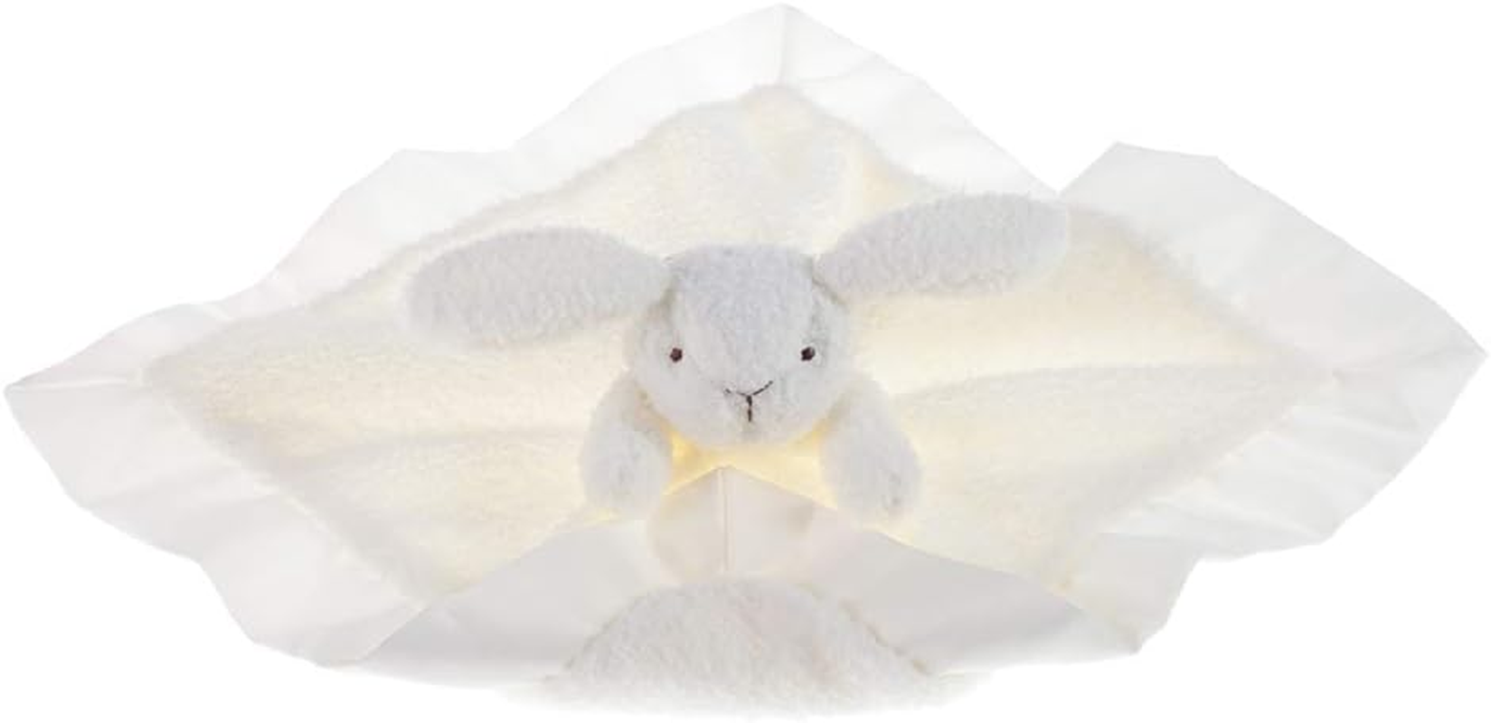 Apricot Lamb Snuggler Plush Infant Stuffed Animals Bunny Security Blanket Nursery Character Blanket (Green Bunny, 14 Inches) image number 6