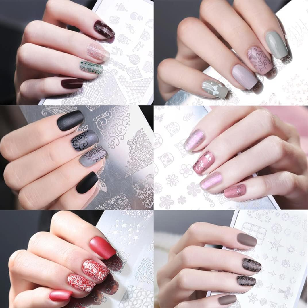 1Set Nail Art Jelly Stamper with Scrapers Set Transparent Soft Clear Nail Stamping Kit Manicure Print DIY Nail Art Tool Clear Nail Art Stamper Nail Art Stamper Set for Salon or Home Use