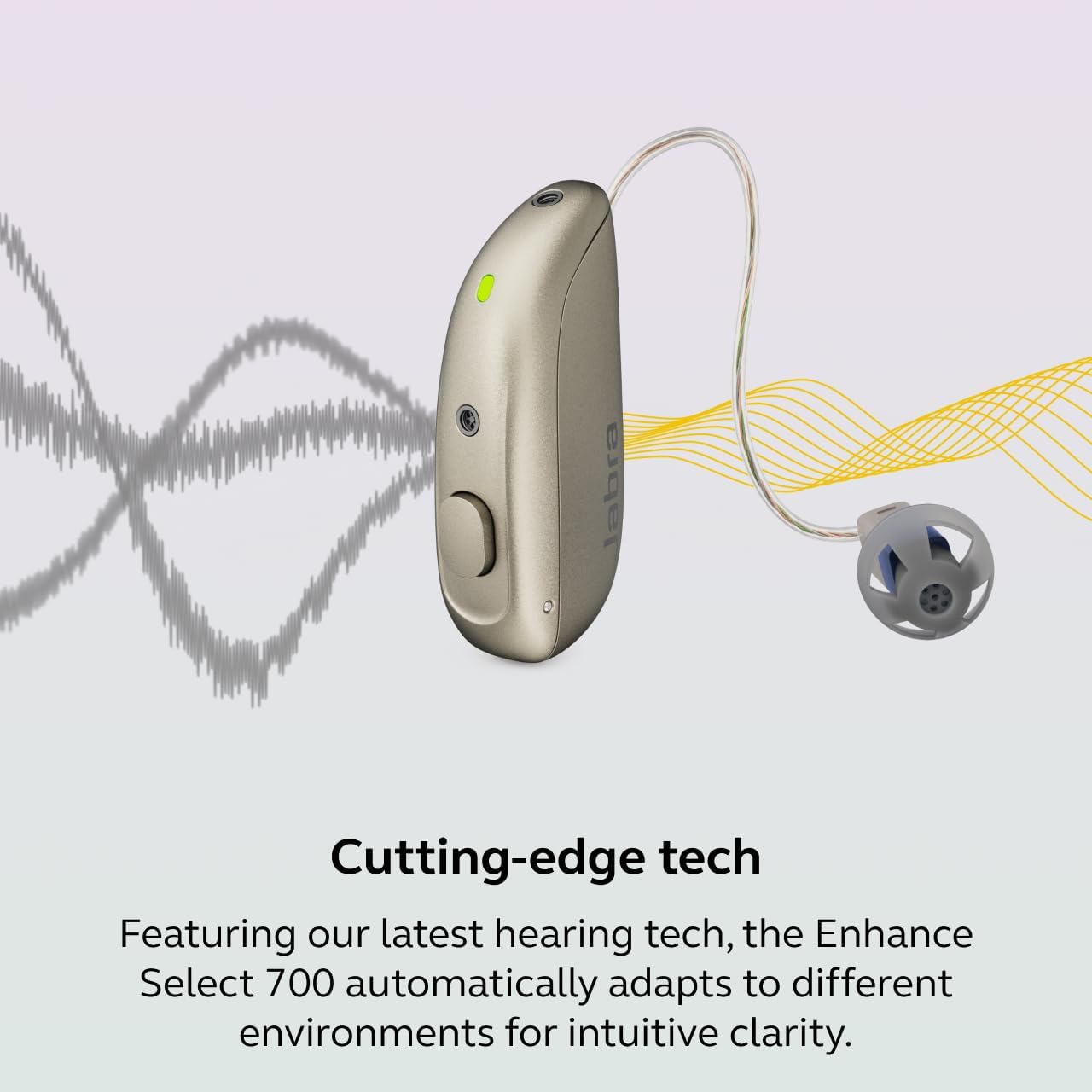Jabra Enhance Select 700 Clinic-Quality OTC Hearing Aids, Licensed Audiology Services Included, Bluetooth LE Audio & Streaming for Ios/Android, Nearly Invisible & Comfortable, Sand image number 1