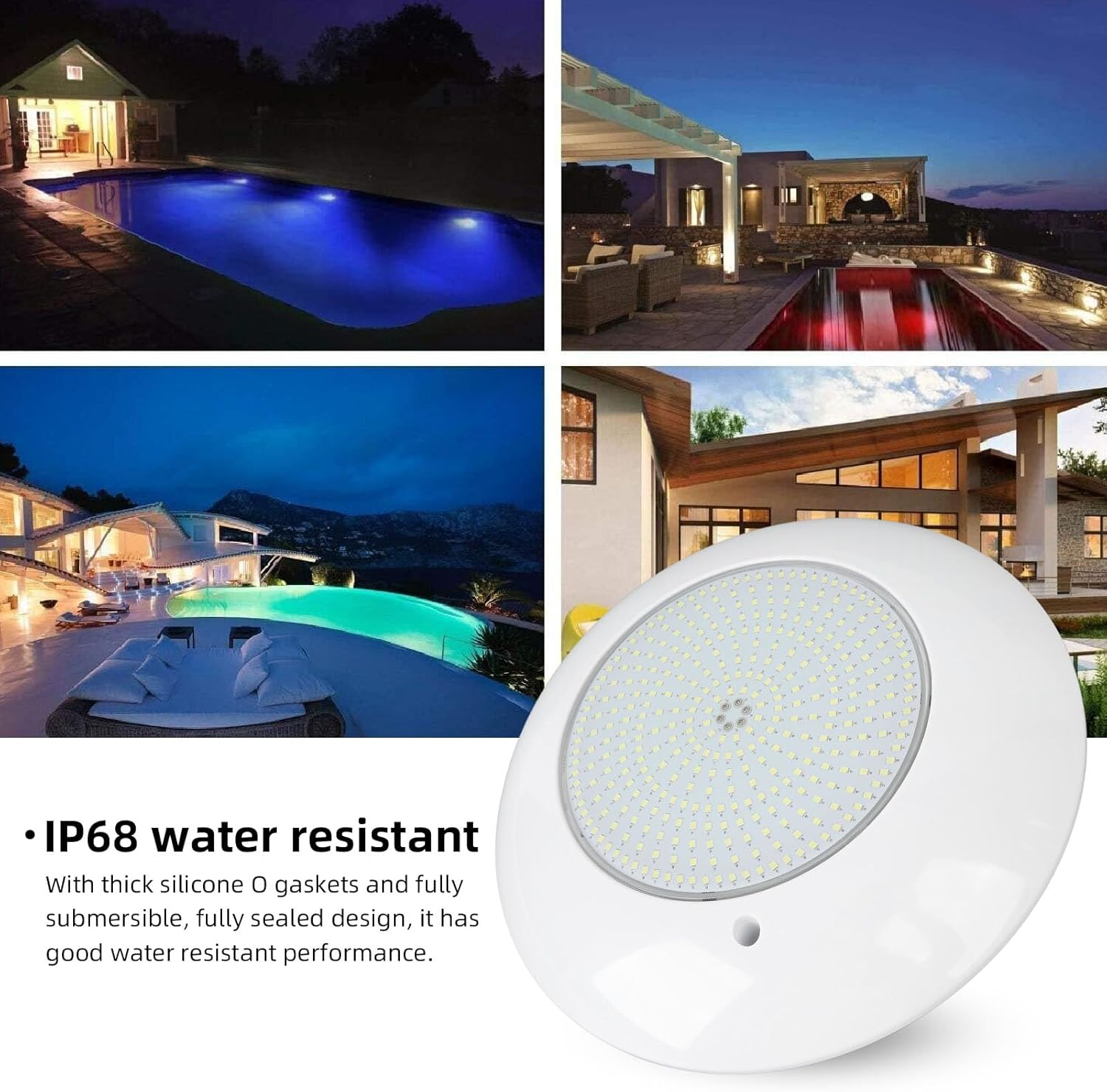 Marhynchus Pool Light AC12V 25W LED IP68 Water Resistant Swimming Pool Underwater Light for High Bay Low Bay Swimming Home Aquariums image number 5