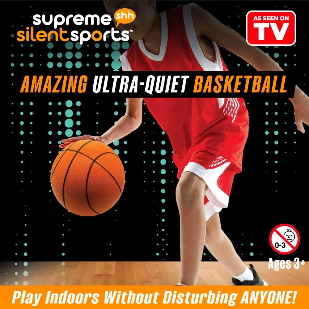 Basketball Ultra-Quiet Super Soft Sports Ball for Indoor Play image number 1