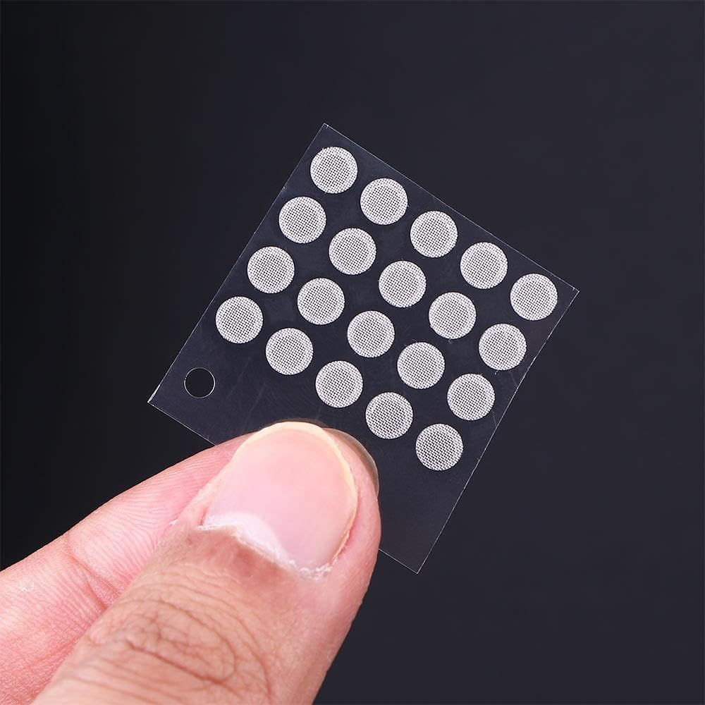 Squarezhenbo 20 Pieces Dust Network Shell Steel Mesh Sound Outlet In-Ear Dustproof Headphone Mesh Filter 4Mm Headphone Parts White image number 3