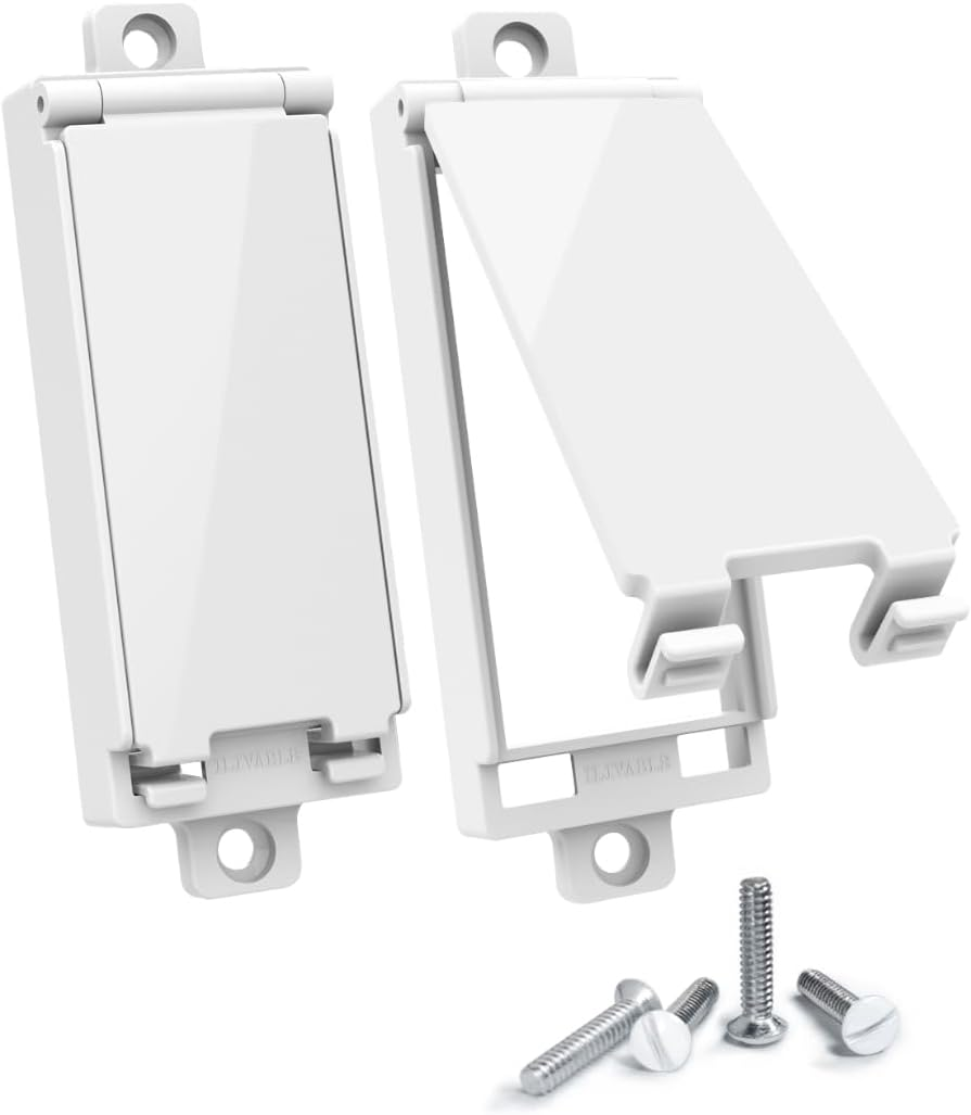 Light Switch Guard, ILIVABLE Child Proof Switch Plate Cover Prevents Kids or Accidental Turned On/Off Switch While Allowing Access (White, 2 Pack) image number 4