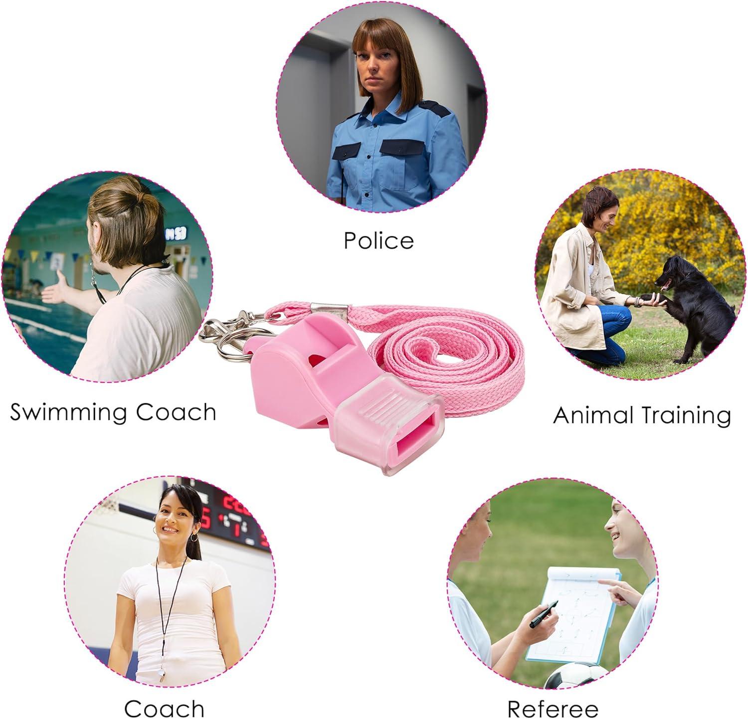 Biiange Whistle, Plastic Whistle, Whistle with Lanyard, for Outdoor Activities, Coach Trainning Whistles Party Whistles for Sports and Parties Gift image number 1