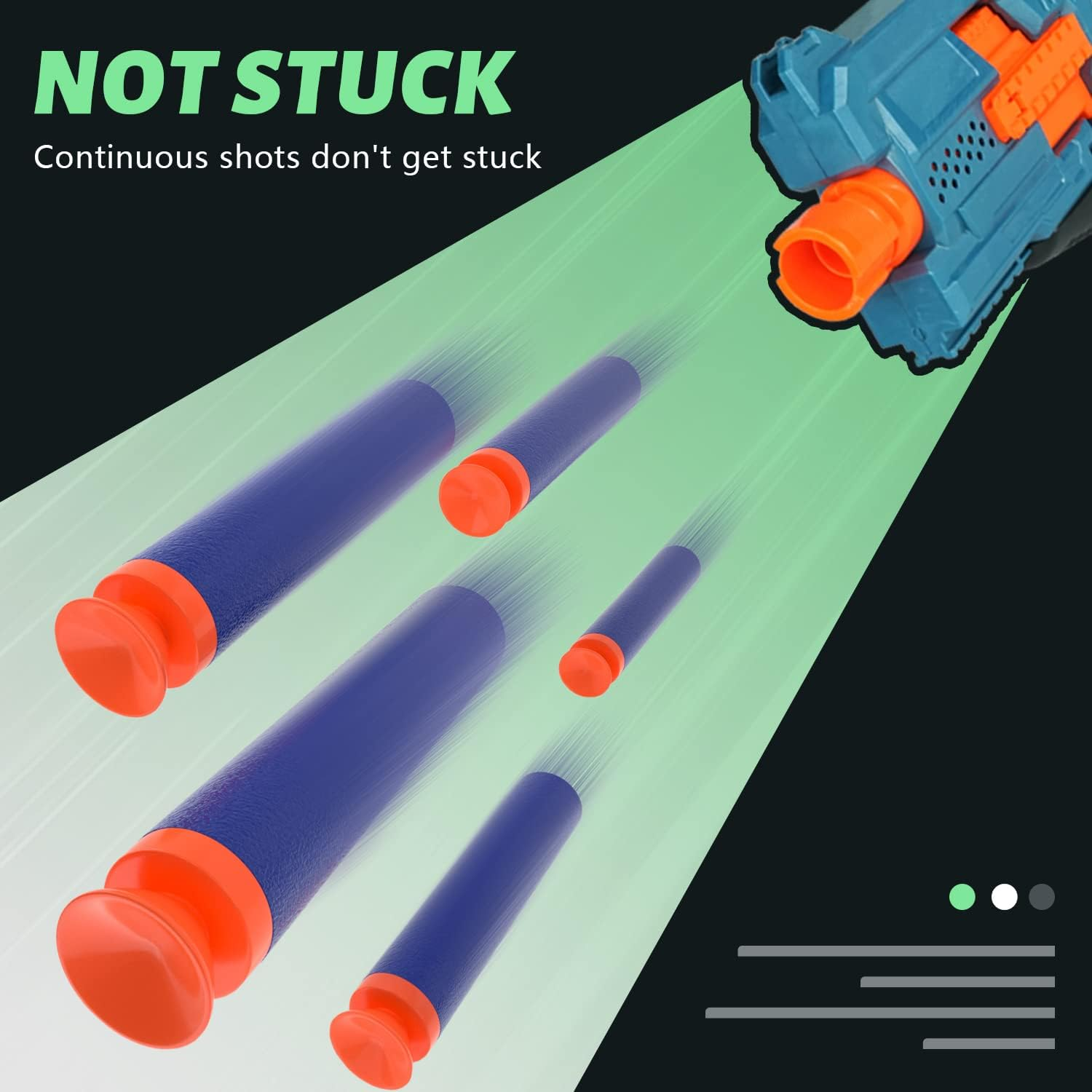 TORMEN Refill Suction Darts,Compatible for Nerf Elite Series Blasters Toy Guns-100Pcs