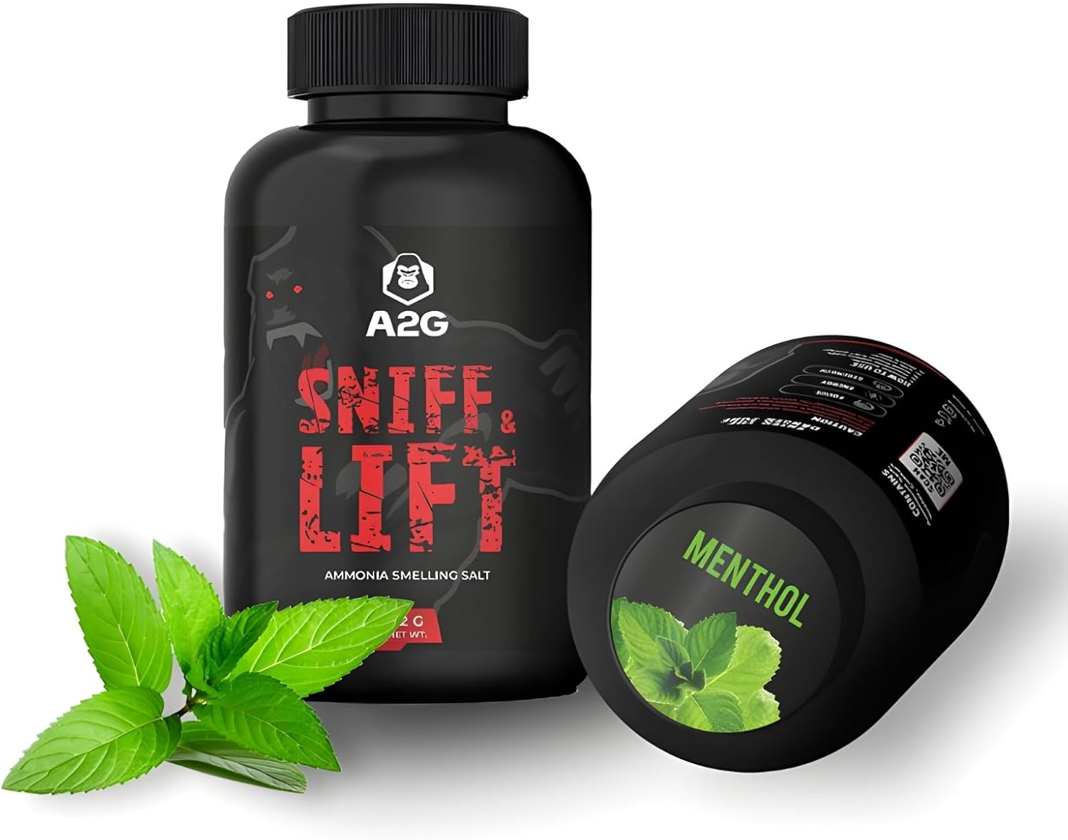 A2G Sniff & Lift Ammonia Smelling Salt | Strongest Ammonia Smelling Stimulant for Powerlifting | the OG FORMULA | A2G Lifestyle (Menthol) image number 1