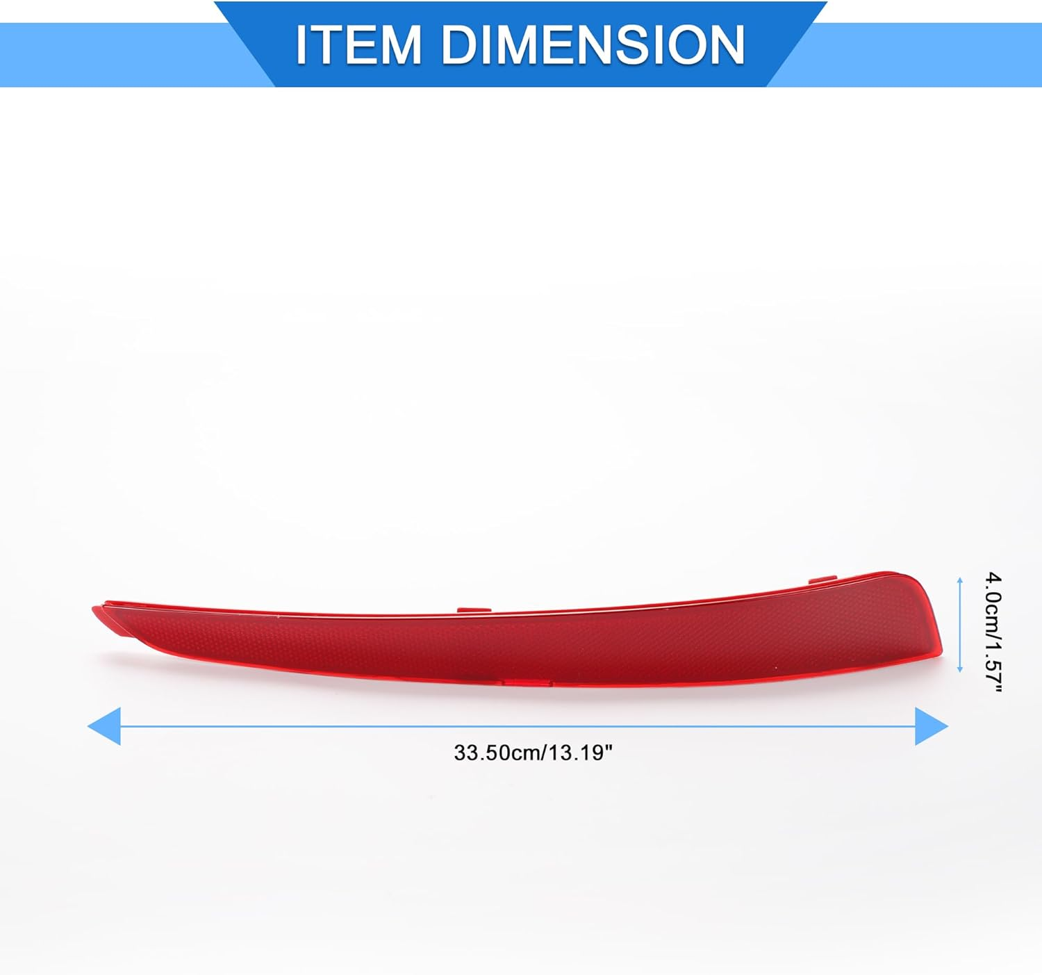 X AUTOHAUX Bumper Reflector Compatible for Skoda Octavia 3 III 5E3 2012, Durable ABS Plastic Red Rear Left Bumper Reflector Side Marker image number 4