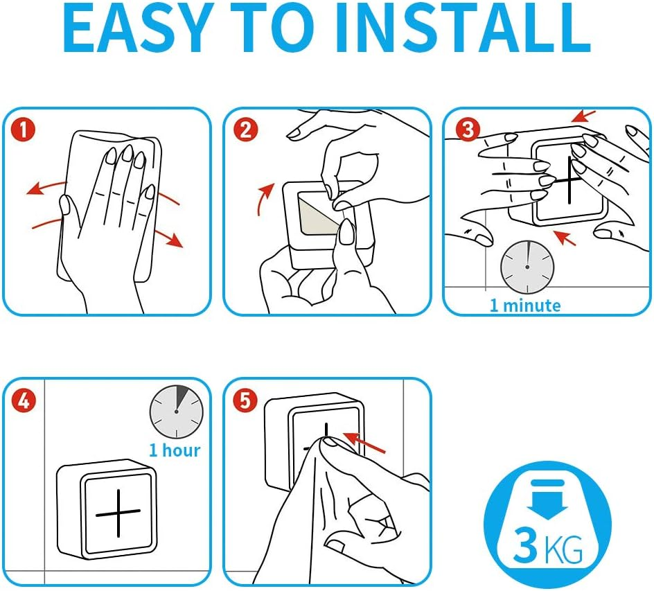 KAIYING Kitchen Towel Hook, Self Adhesive Dish Towel Holder for Kitchen Cabinet Door, Push Towels Holder Wall Mounted for Bathroom and Home, No Drilling (3 Pack_White & Gray)