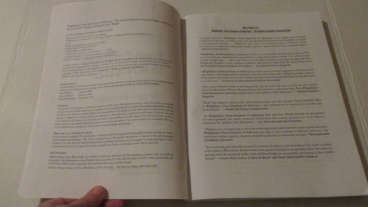 Wrightslaw: from Emotions to Advocacy: the Special Education Survival Guide