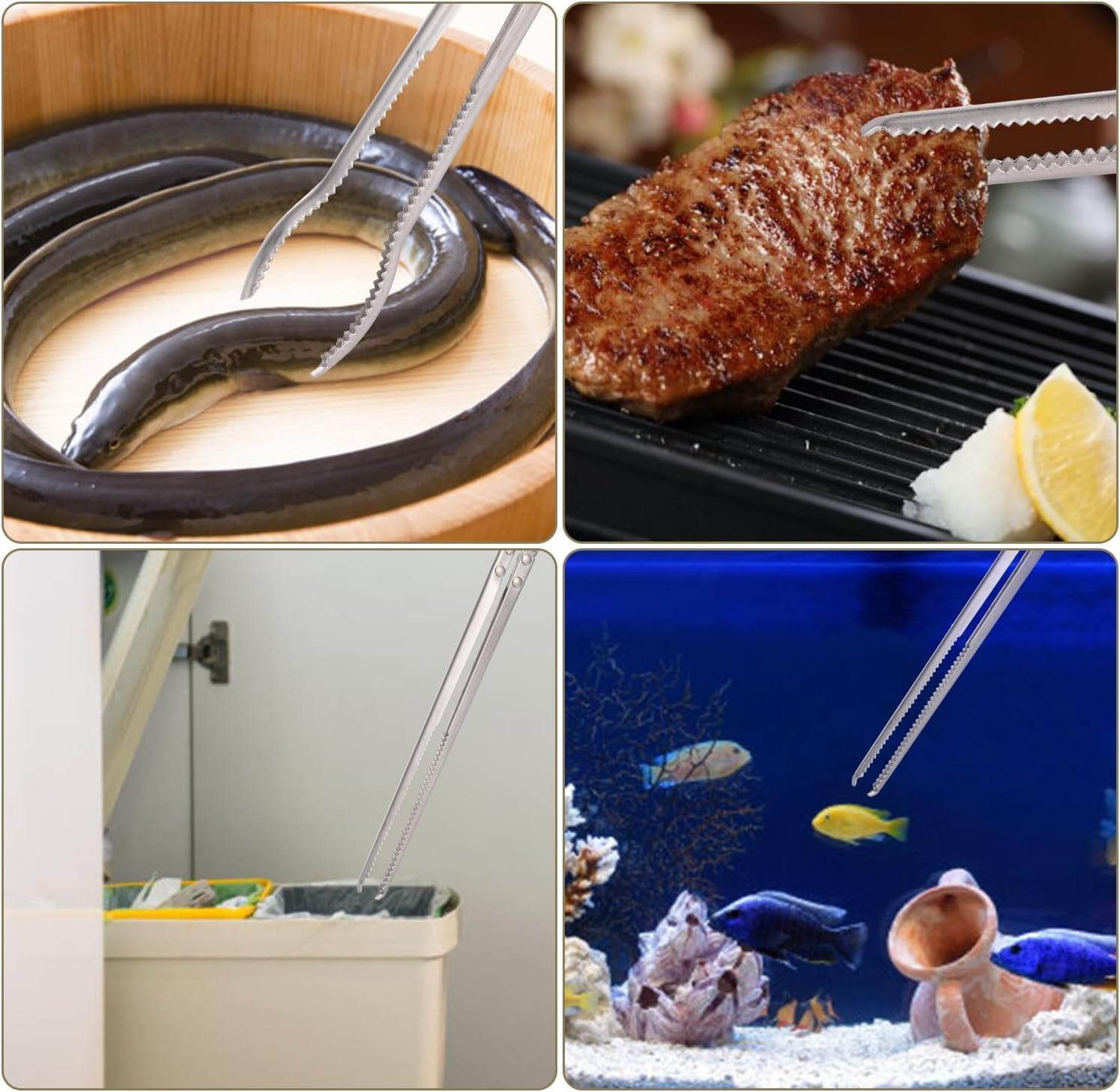 Anti-Skid Snake Feeding Tong Reptile Feeding Tong, 2Pcs Anti-Skid Stainless Steel Reptile Feeding Tong,Anti-Skid Stainless Steel Snake Feeding Tong,Anti-Skid Stainless Steel Snake Reptile Feeding Tong image number 1