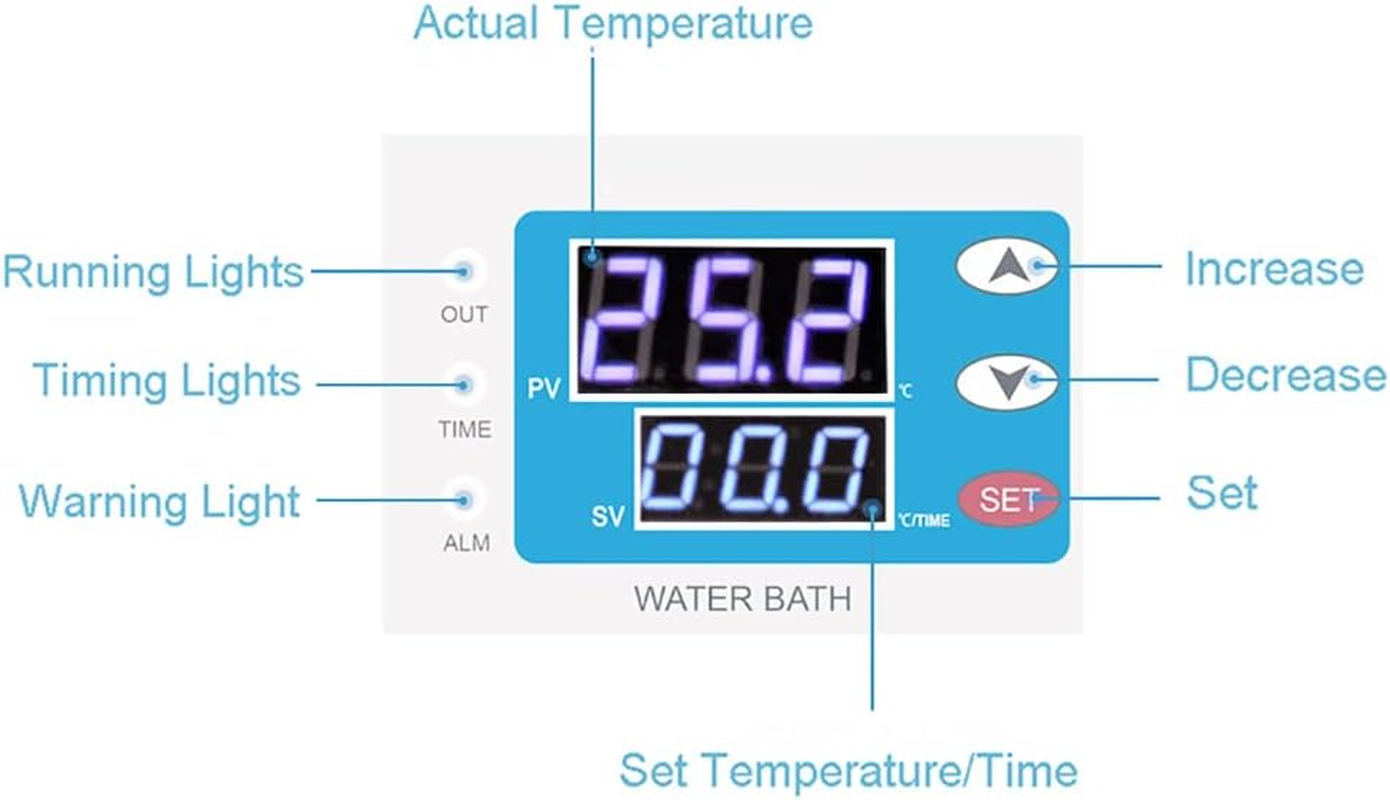 Lab Water Bath Digital Thermostatic Water Bath Heater Stainless Steel Single-Hole Water Bath Pot for Lab School Research Center image number 1