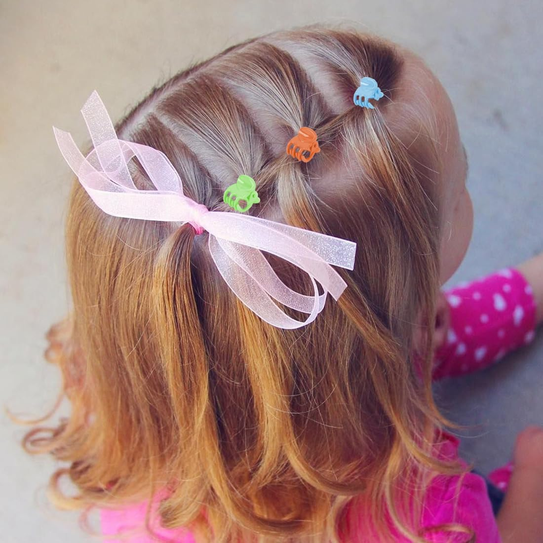 Pack of 45 1.5 Cm Small Hair Clips, Mini Hair Claws, Small Claw Clip, Plastic Small Hair Clips, Mini Hair Clips, for Girls and Women (9 Colours) image number 1