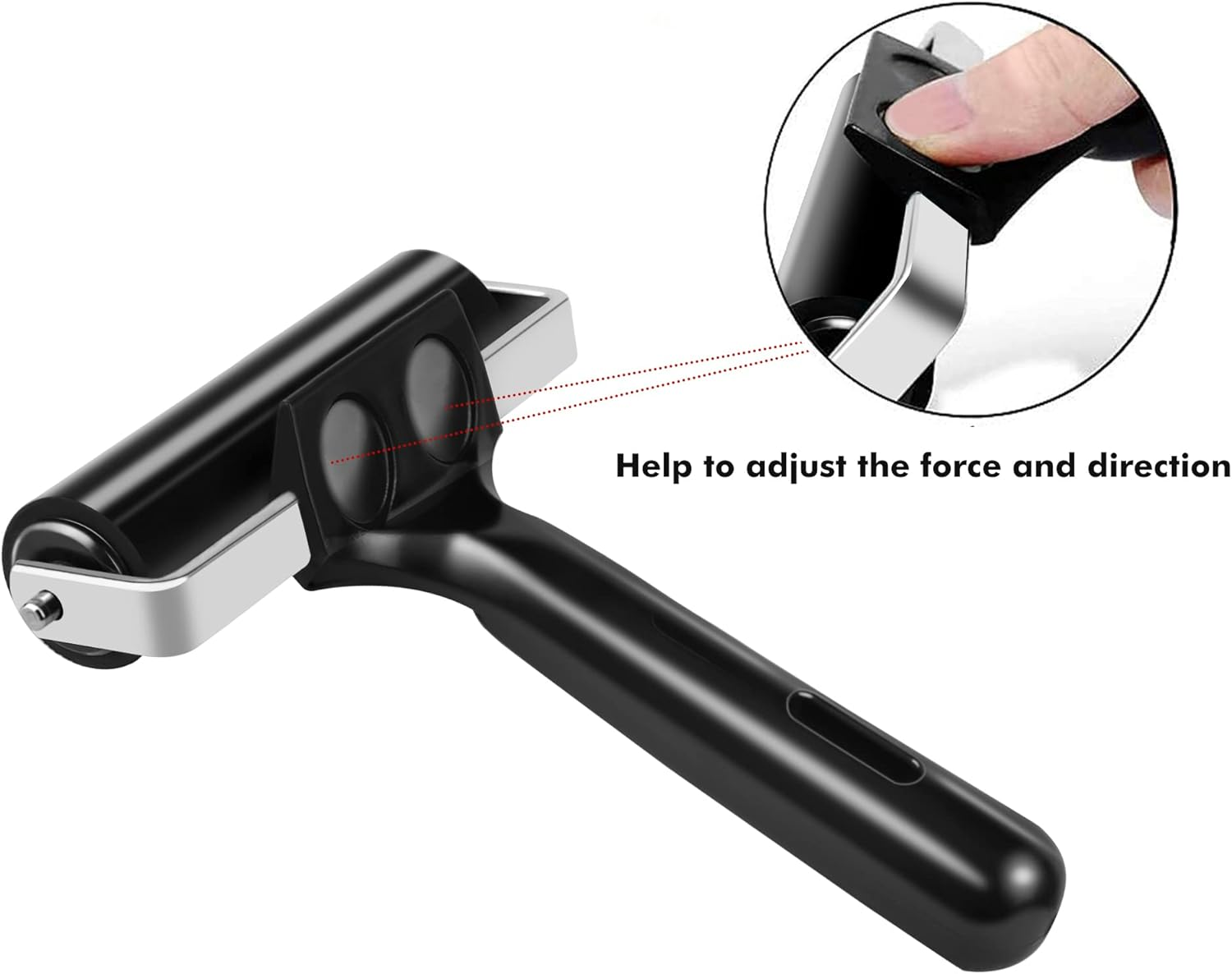 4 Inch Rubber Roller Brayer Rollers for Crafting, Hard Rubber Rollers for Printmaking, Printing, Gluing and Stamping Tools (Original Version, Black) image number 1