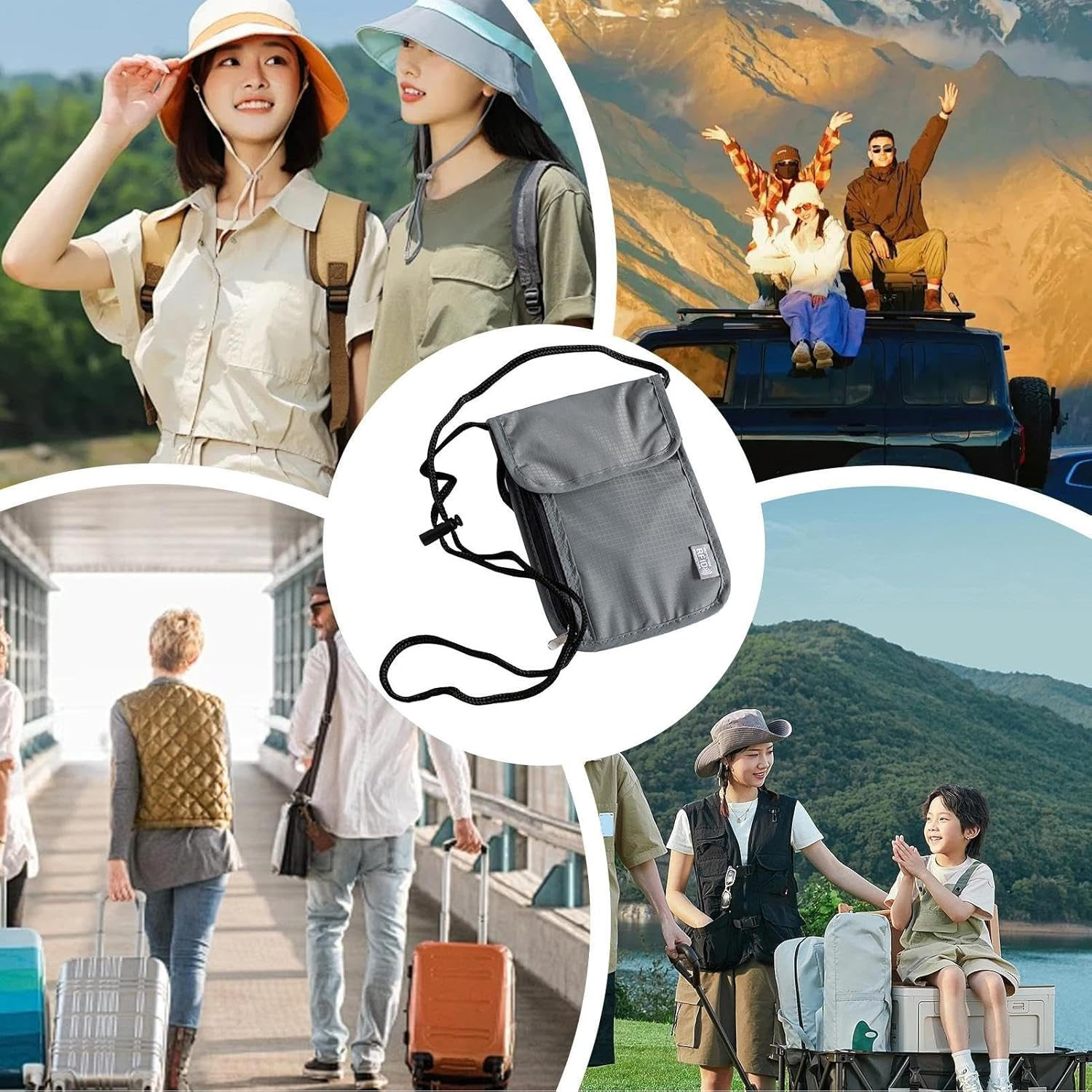 - Blocking Bag - Bag - Waterproof Nylon Blocking Rack Passport Phone Bag for Identity Flight Protection Travellers - Wallet for Men and Women - Blockie image number 4