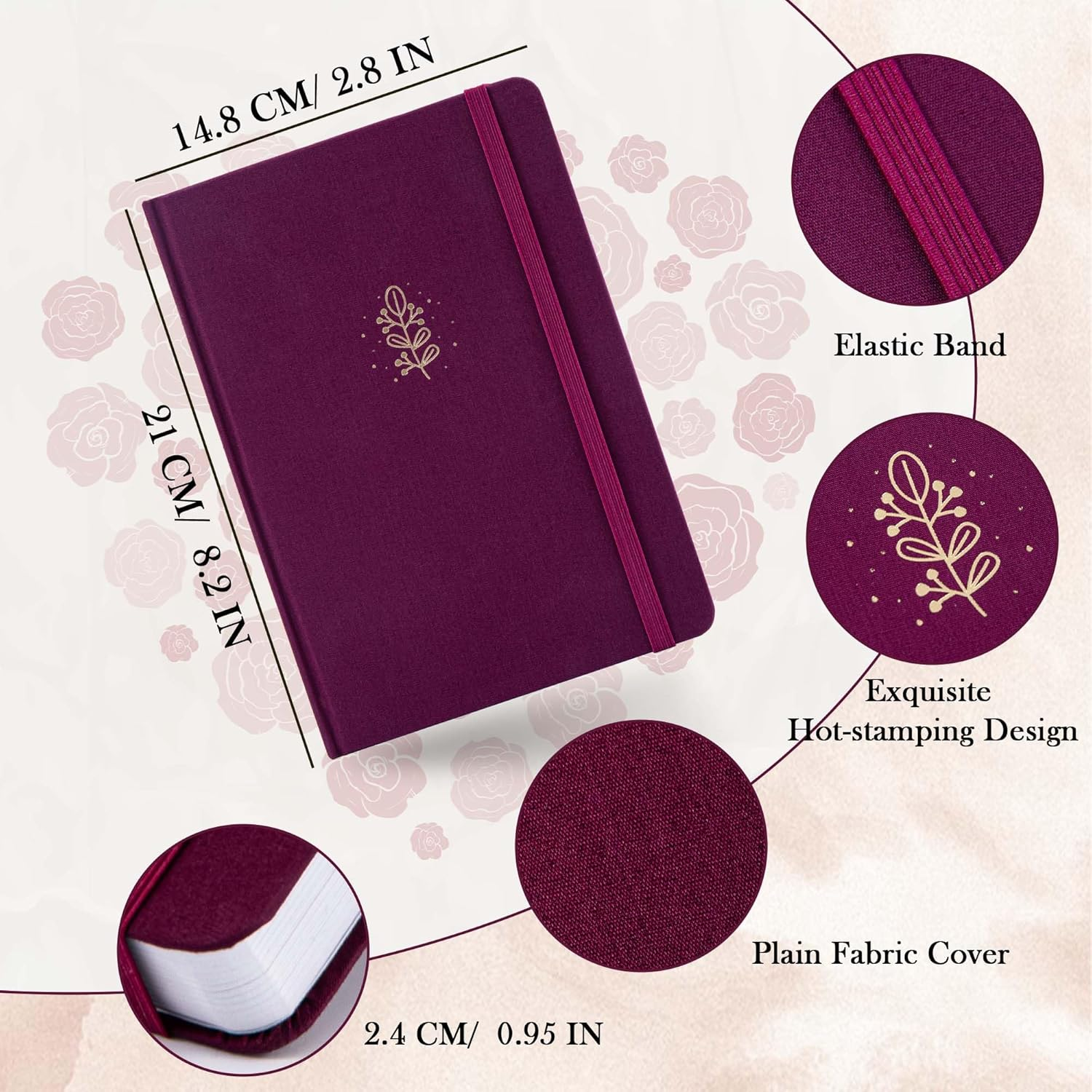 Bullet Dotted Journal, No Bleed Thick 160Gsm Dotted Journal, A5 Dot Notebook, 15 X 20.8CM, Hardcover Notebooks for Personal Organizers